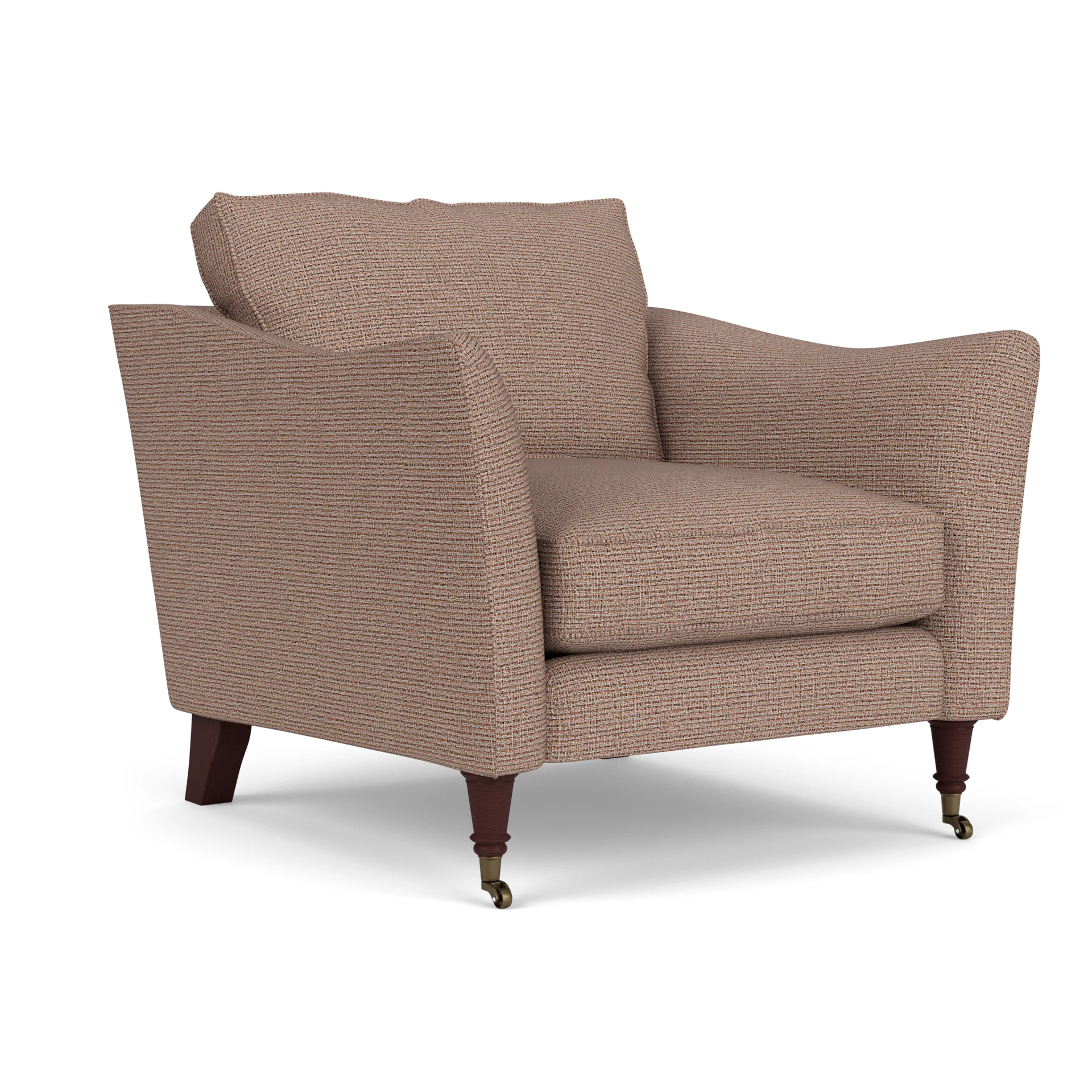 Robinson Armchair in Textured Weave - Autumn Mix with Light legs