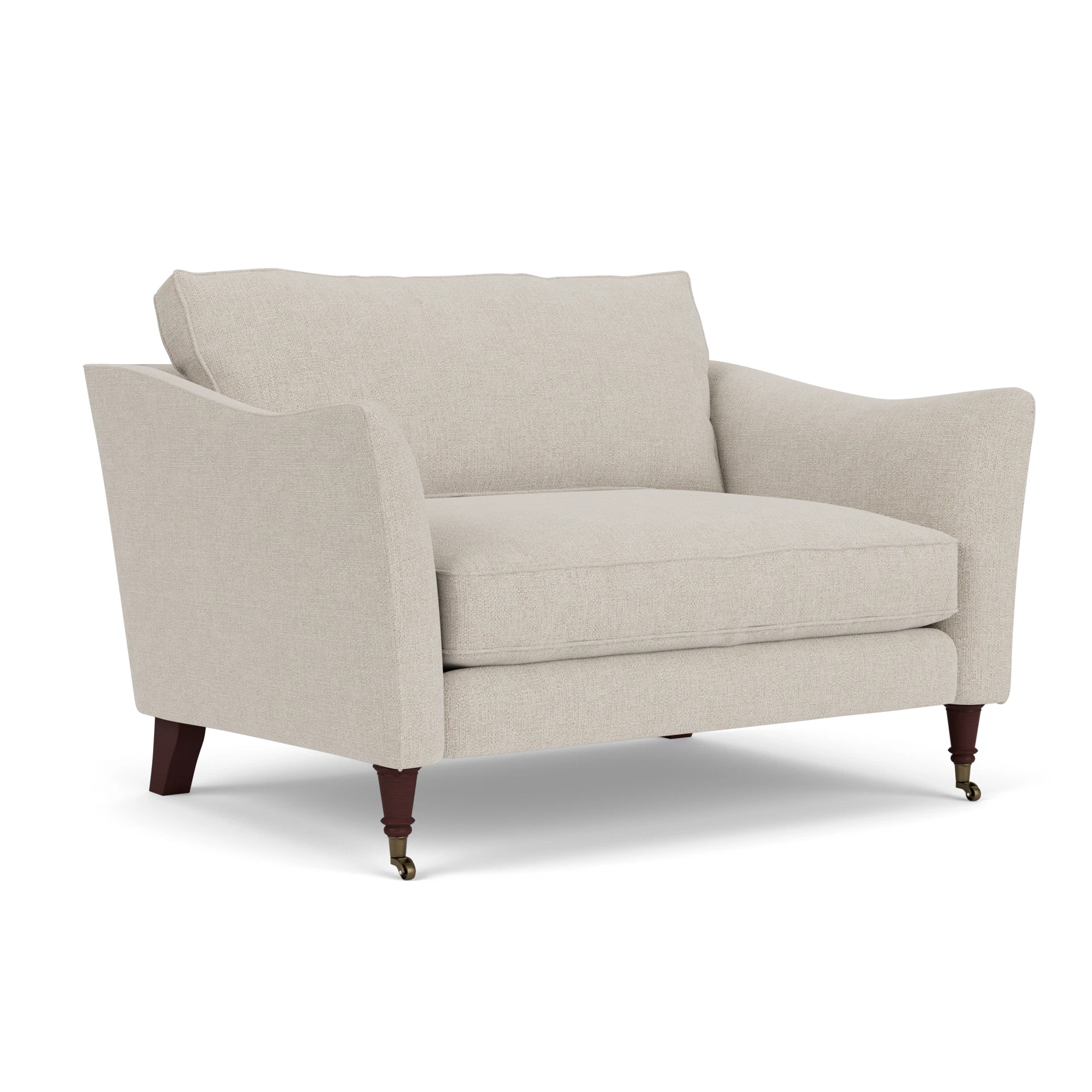 Robinson Love Seat in Aquaclean Oxford - Natural with Light legs