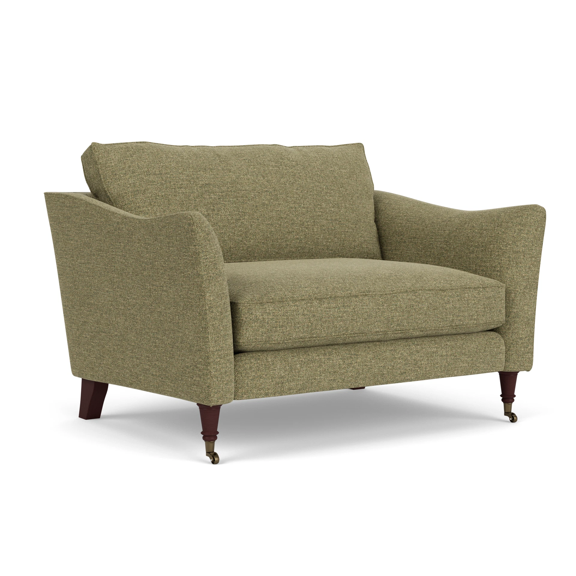 Robinson Love Seat in Aquaclean Oxford - Sage with Light legs