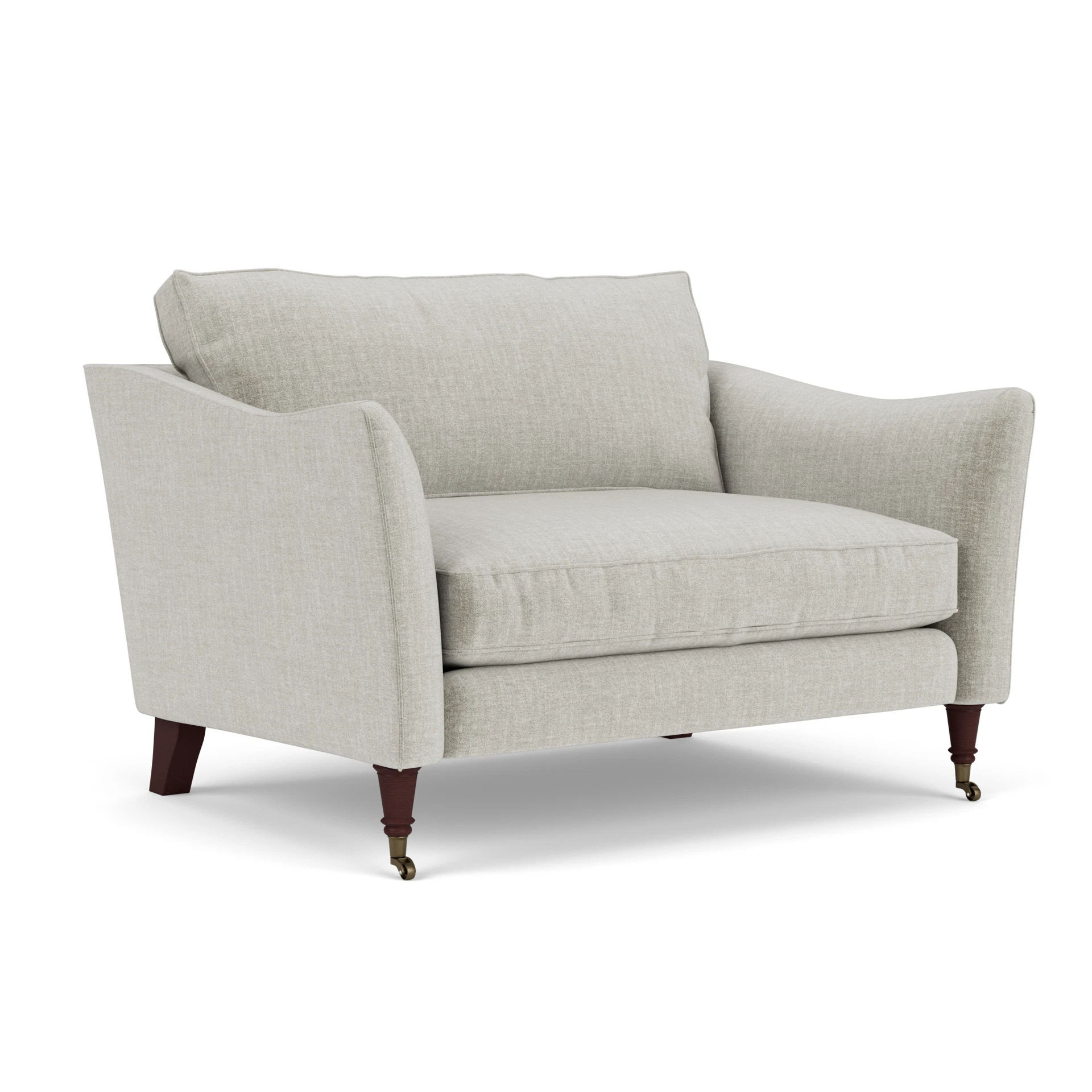 Robinson Love Seat in Eco Chenille - Grey Mist with Light legs