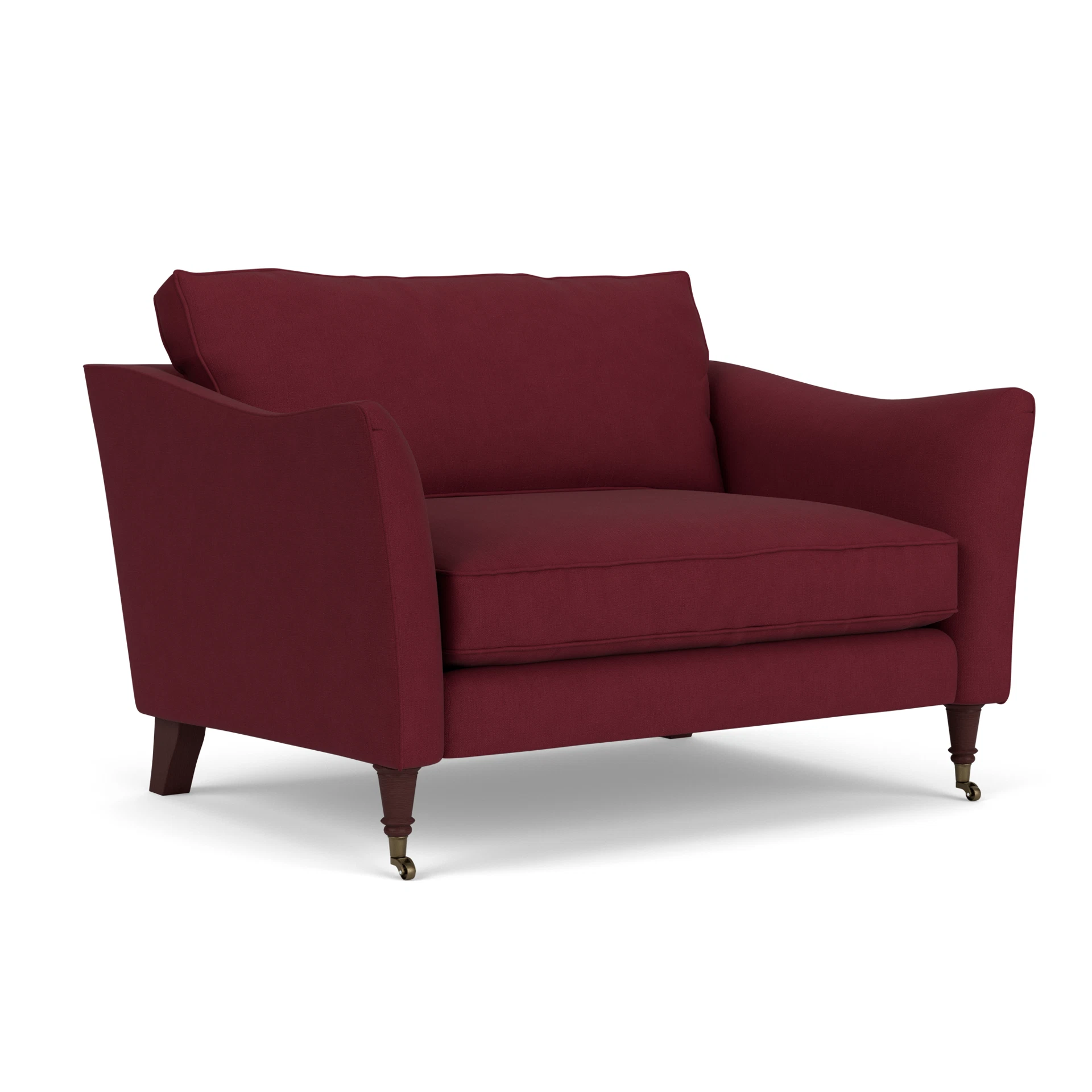 Robinson Love Seat in House Linen Mix - Rosehip with Light legs