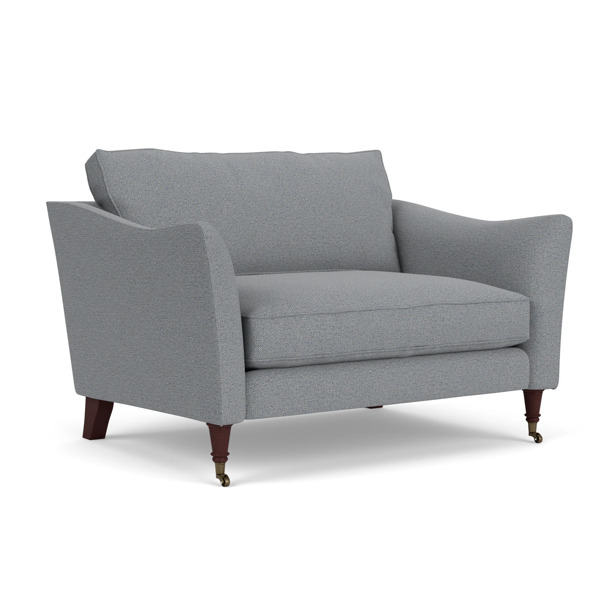 Robinson Love Seat in House Weave - Blue Marl with Light legs