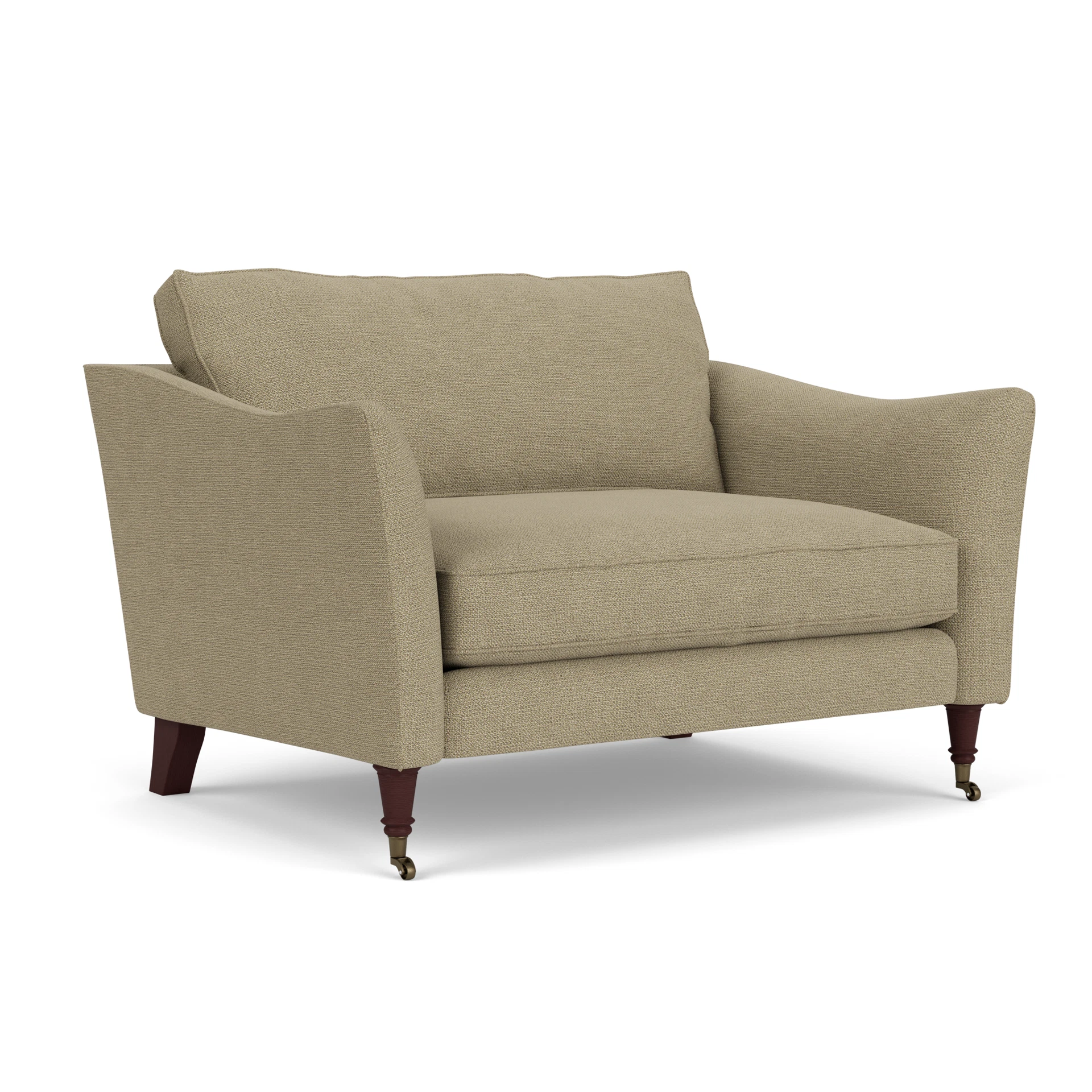 Robinson Love Seat in House Weave - Green Marl with Light legs