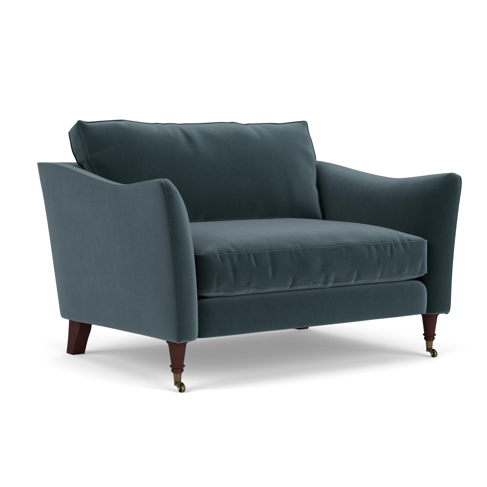 Robinson Love Seat in Matt Velvet - Night Sky with Light legs