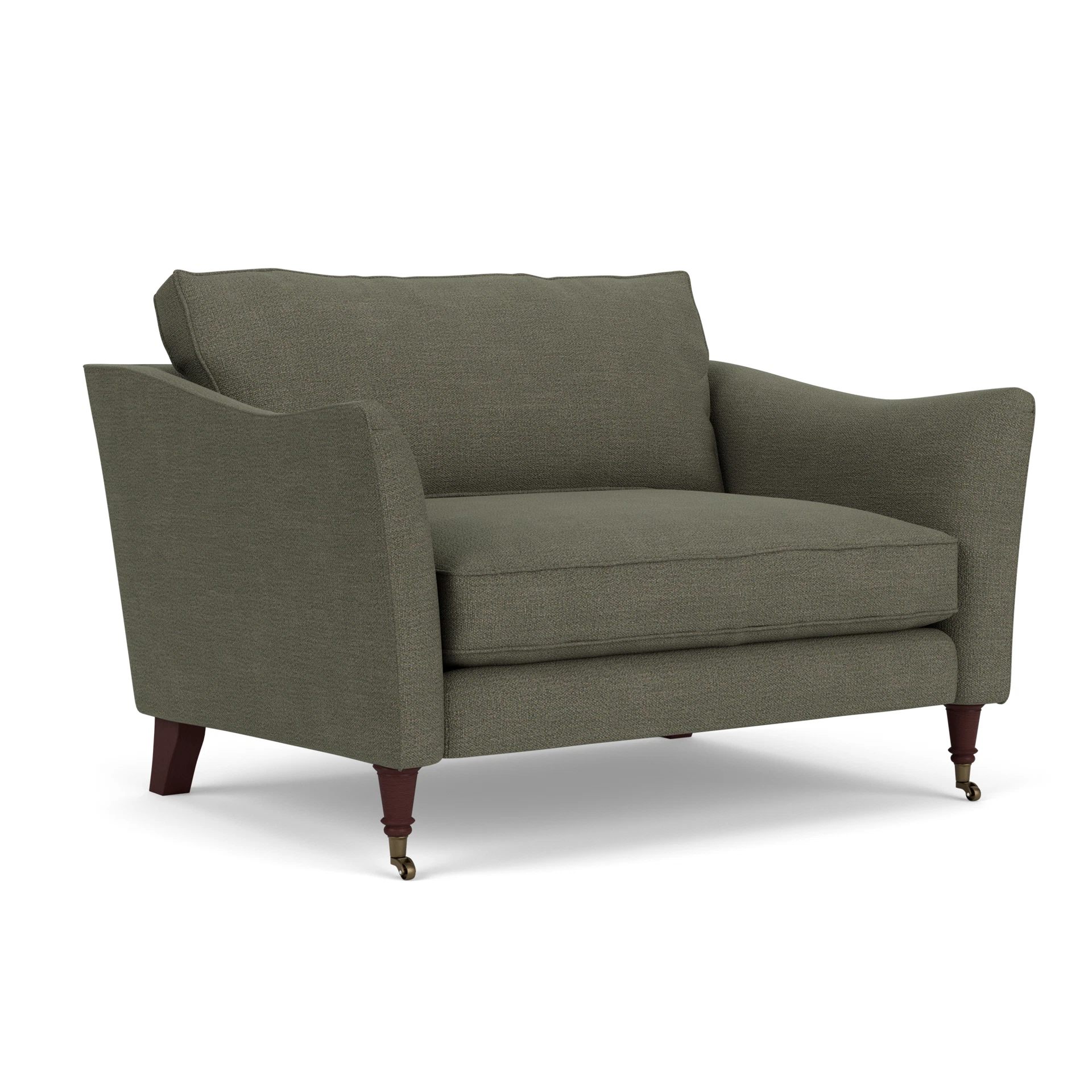 Robinson Love Seat in Rustic Weave - Deep Forest with Light legs