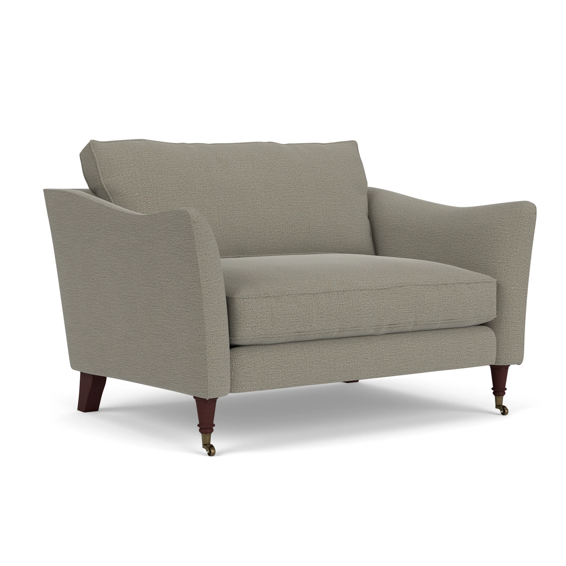 Robinson Love Seat in Rustic Weave - Flax with Light legs