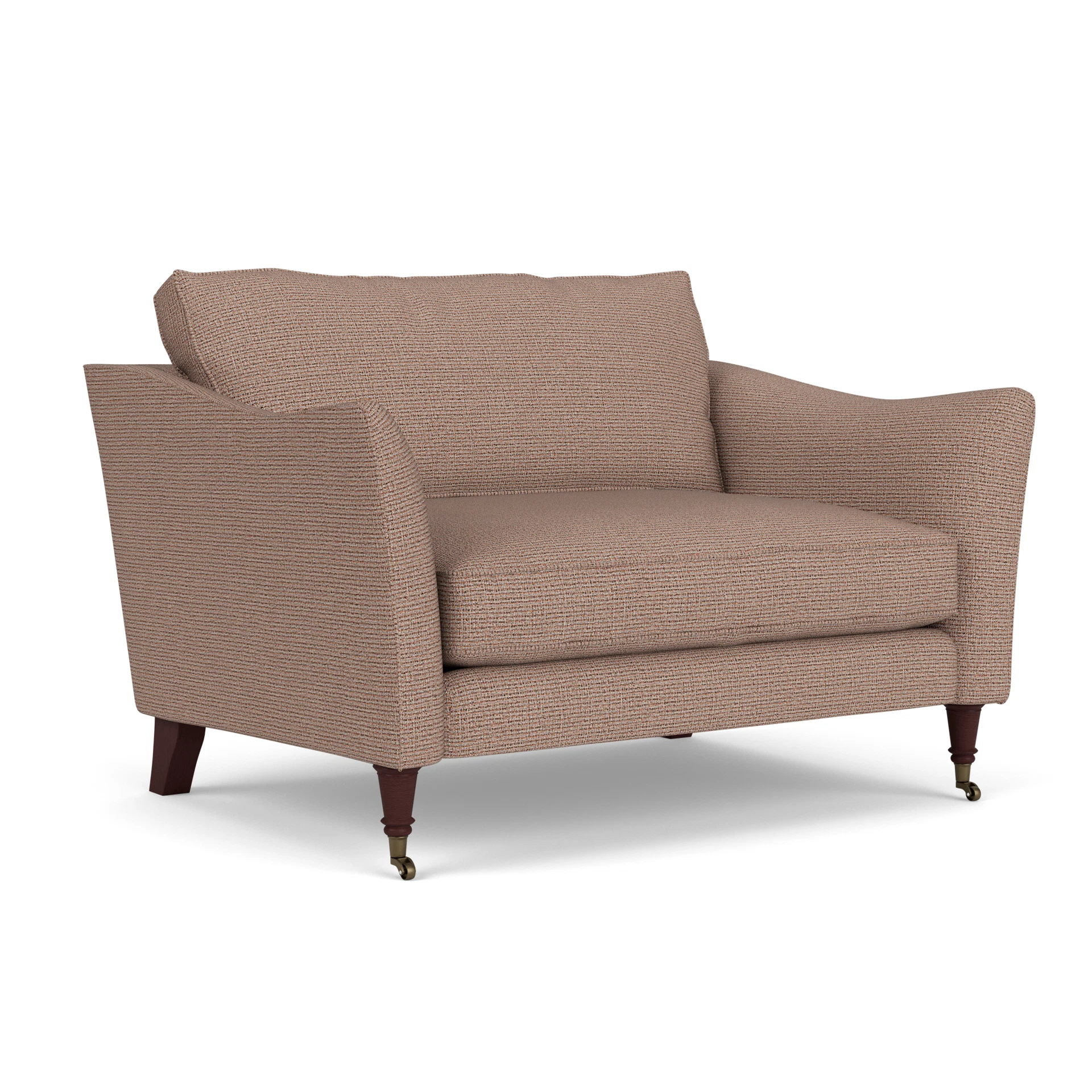 Robinson Love Seat in Textured Weave - Autumn Mix with Light legs