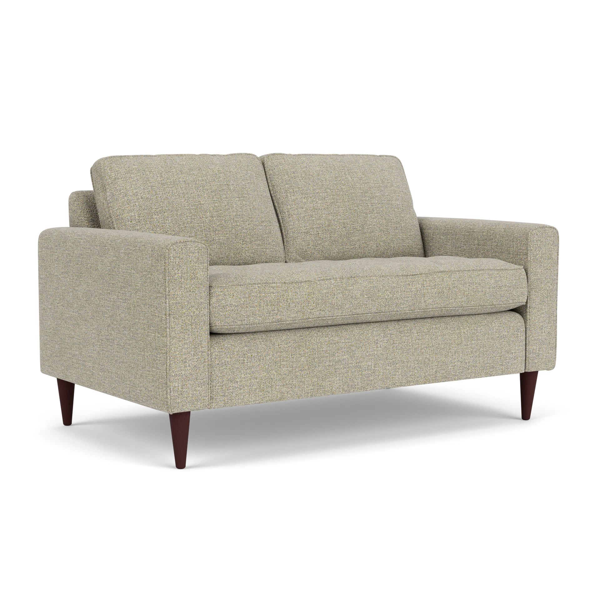 Saxon 2 Seater Sofa in Aquaclean Oxford - Lichen with Light legs