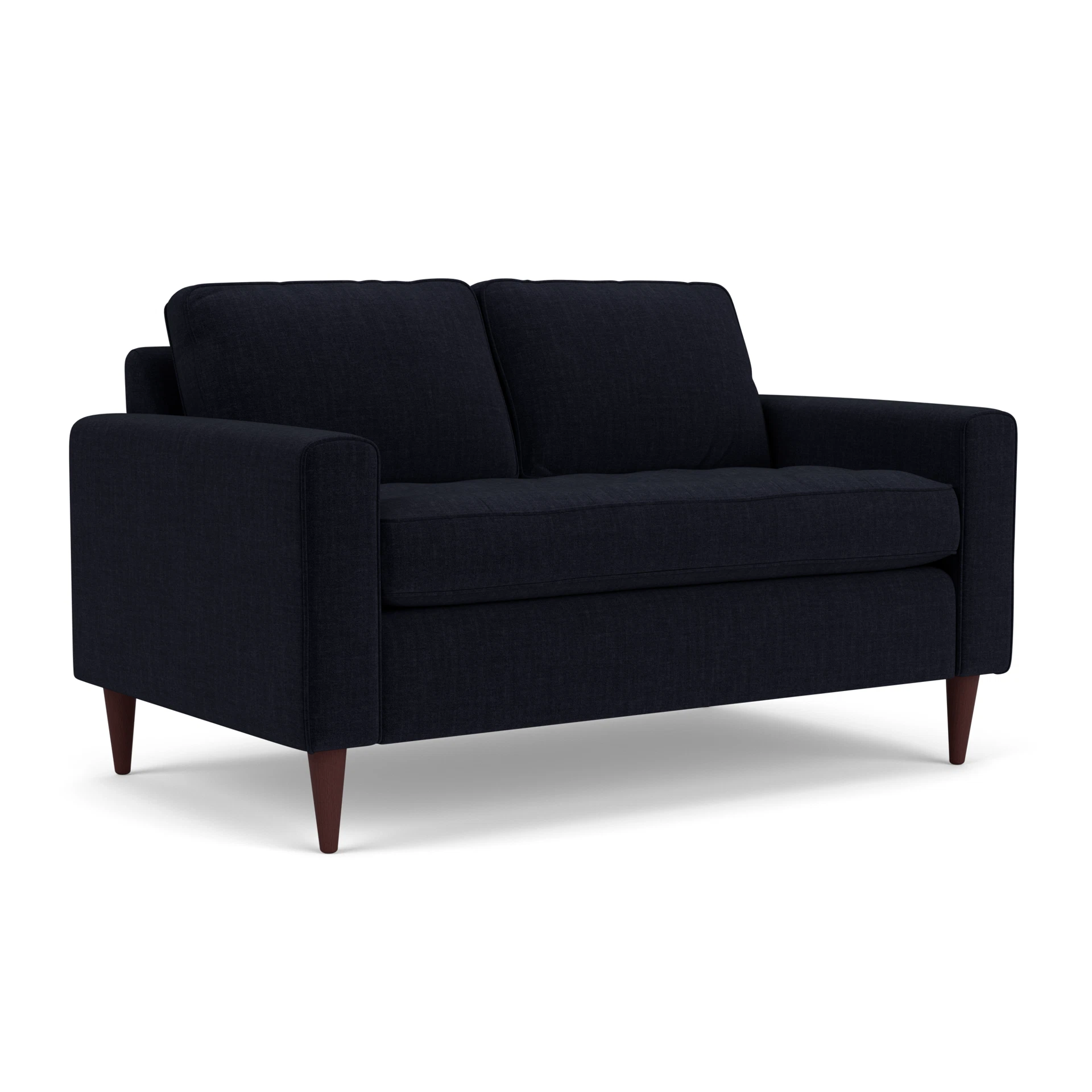Saxon 2 Seater Sofa in Eco Chenille - Ink with Light legs