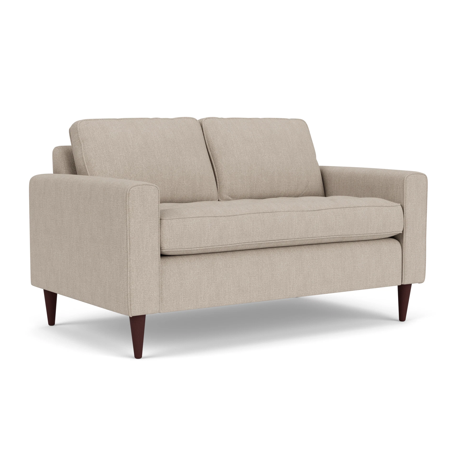Saxon 2 Seater Sofa in Luxury Italian Linen - Natural with Light legs