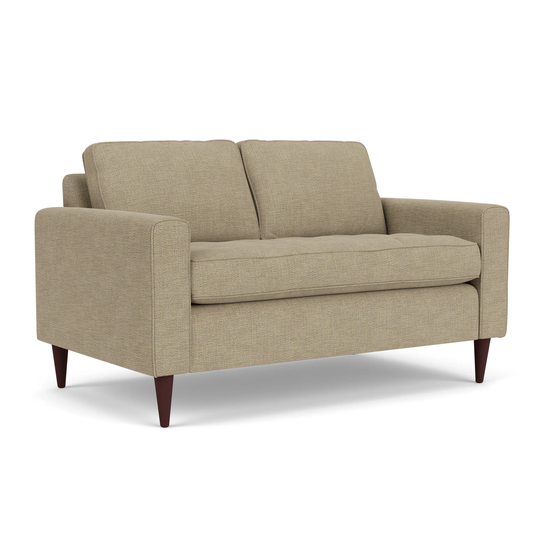 Saxon 2 Seater Sofa in Rustic Weave - Apple with Light legs
