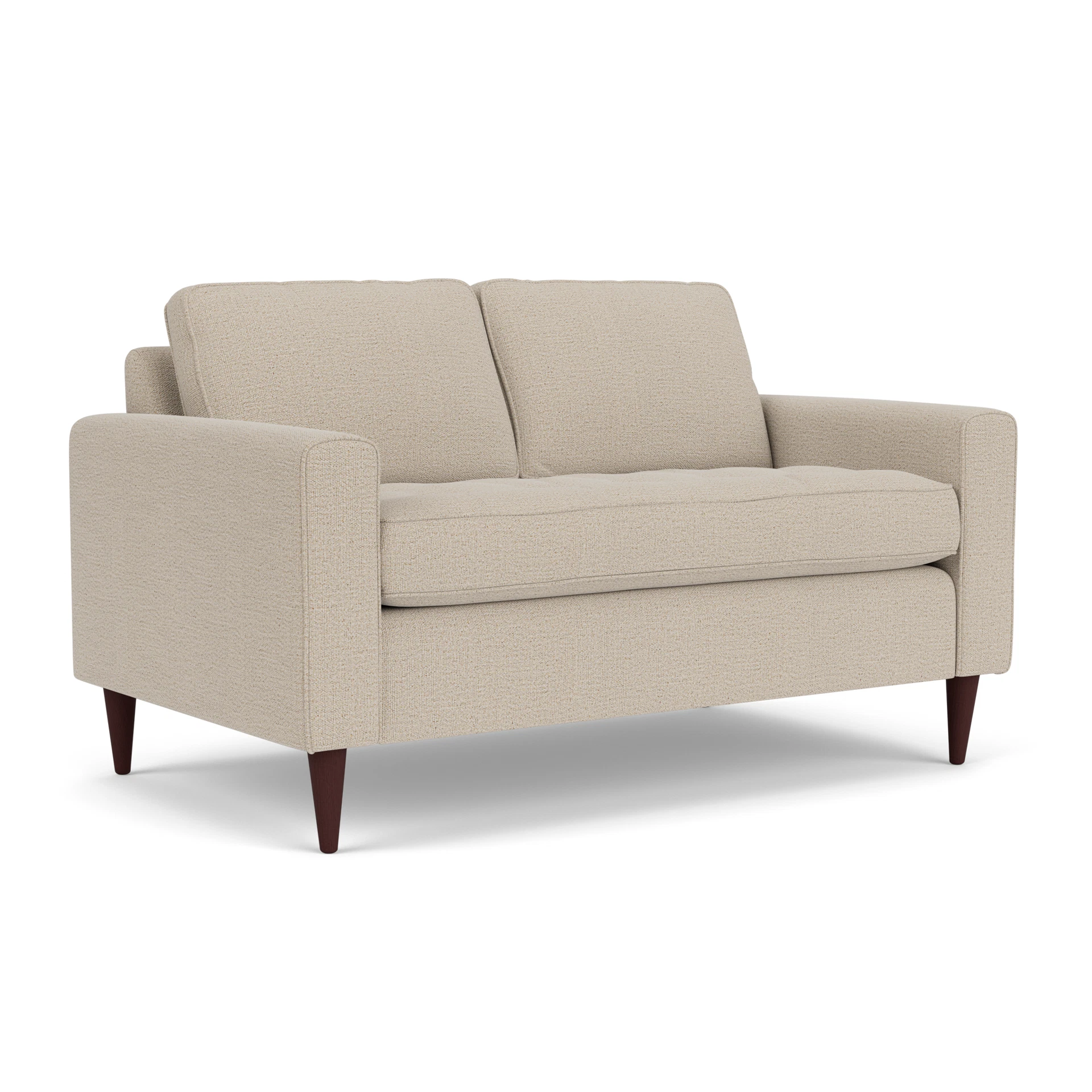 Saxon 2 Seater Sofa in Rustic Weave - Natural with Light legs