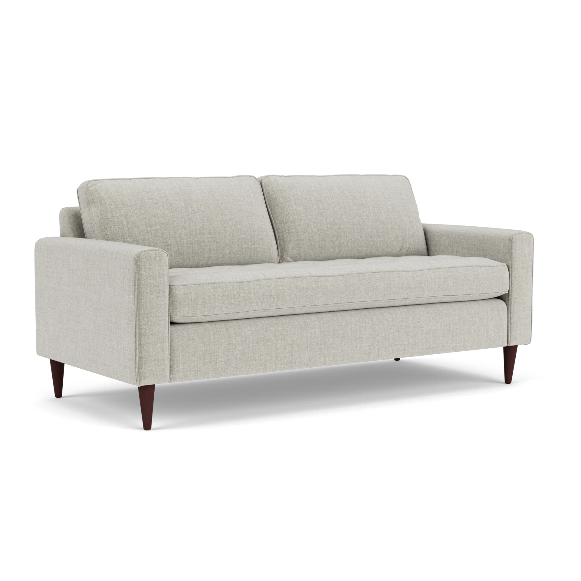 Saxon 3 Seater Sofa in Eco Chenille - Grey Mist with Light legs