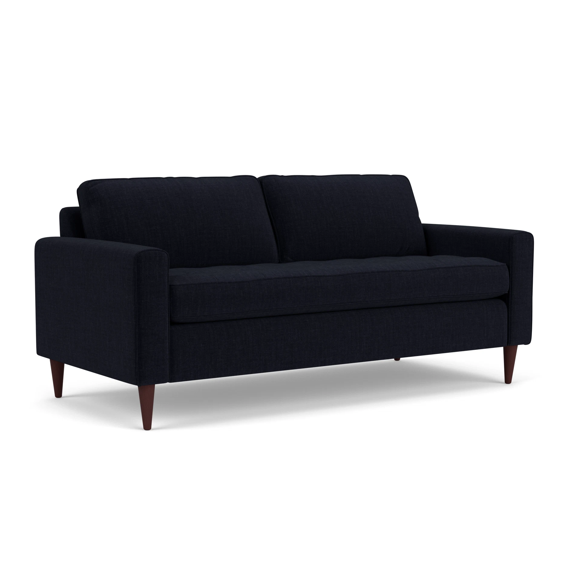 Saxon 3 Seater Sofa in Eco Chenille - Ink with Light legs