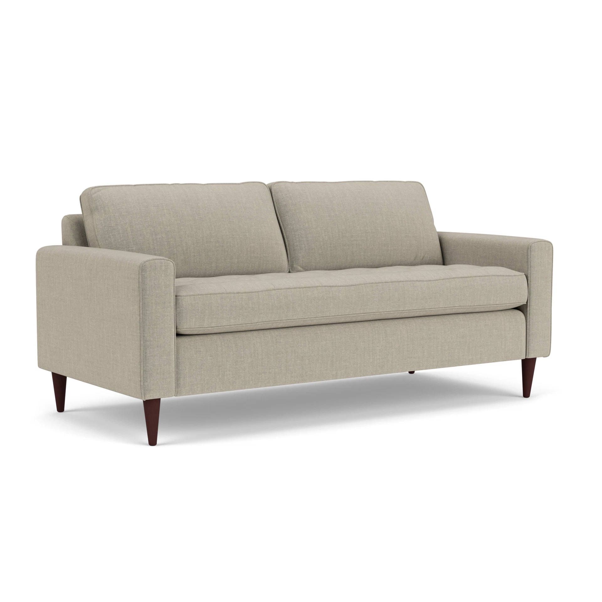 Saxon 3 Seater Sofa in Eco Chenille - Natural with Light legs