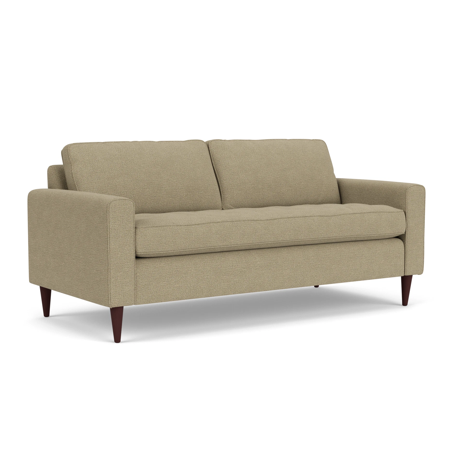 Saxon 3 Seater Sofa in House Weave - Green Marl with Light legs
