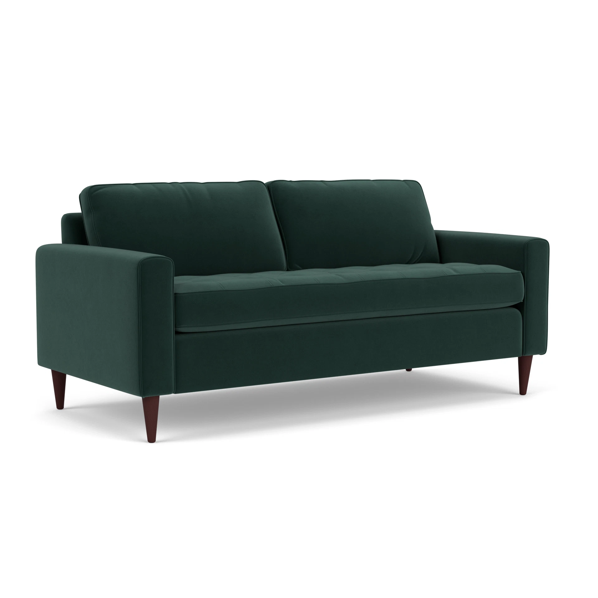 Saxon 3 Seater Sofa in Matt Velvet - Lake with Light legs