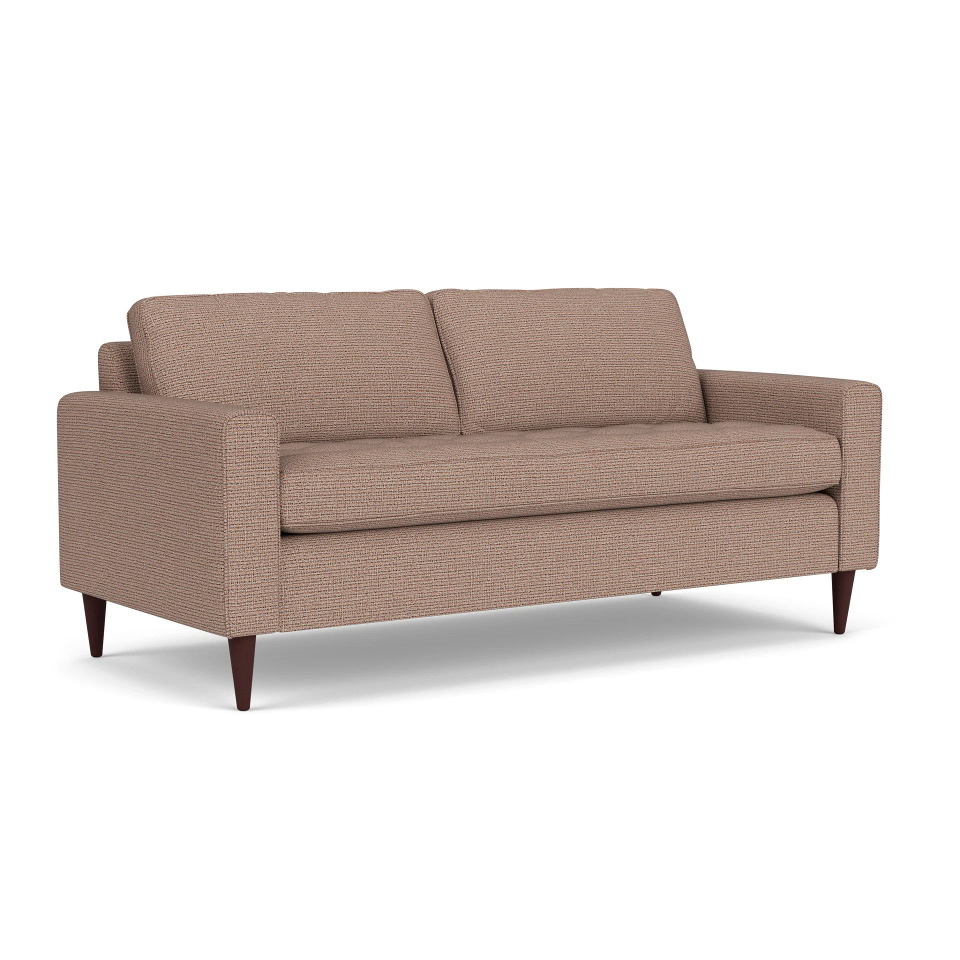 Saxon 3 Seater Sofa in Textured Weave - Autumn Mix with Light legs