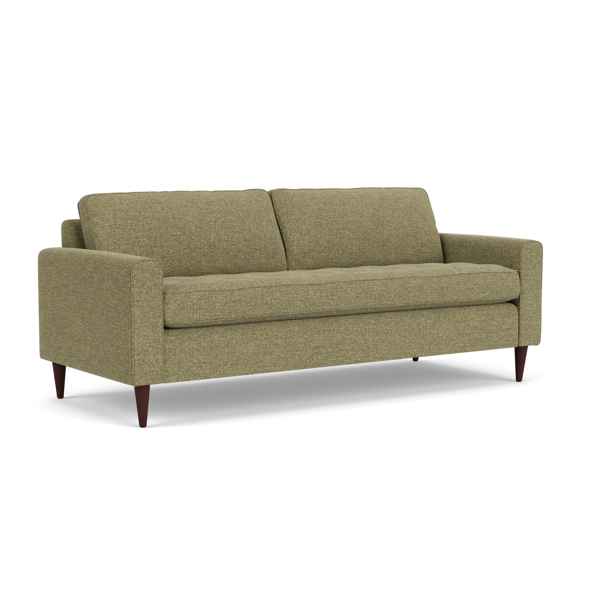 Saxon 4 Seater Sofa in Aquaclean Oxford - Sage with Light legs