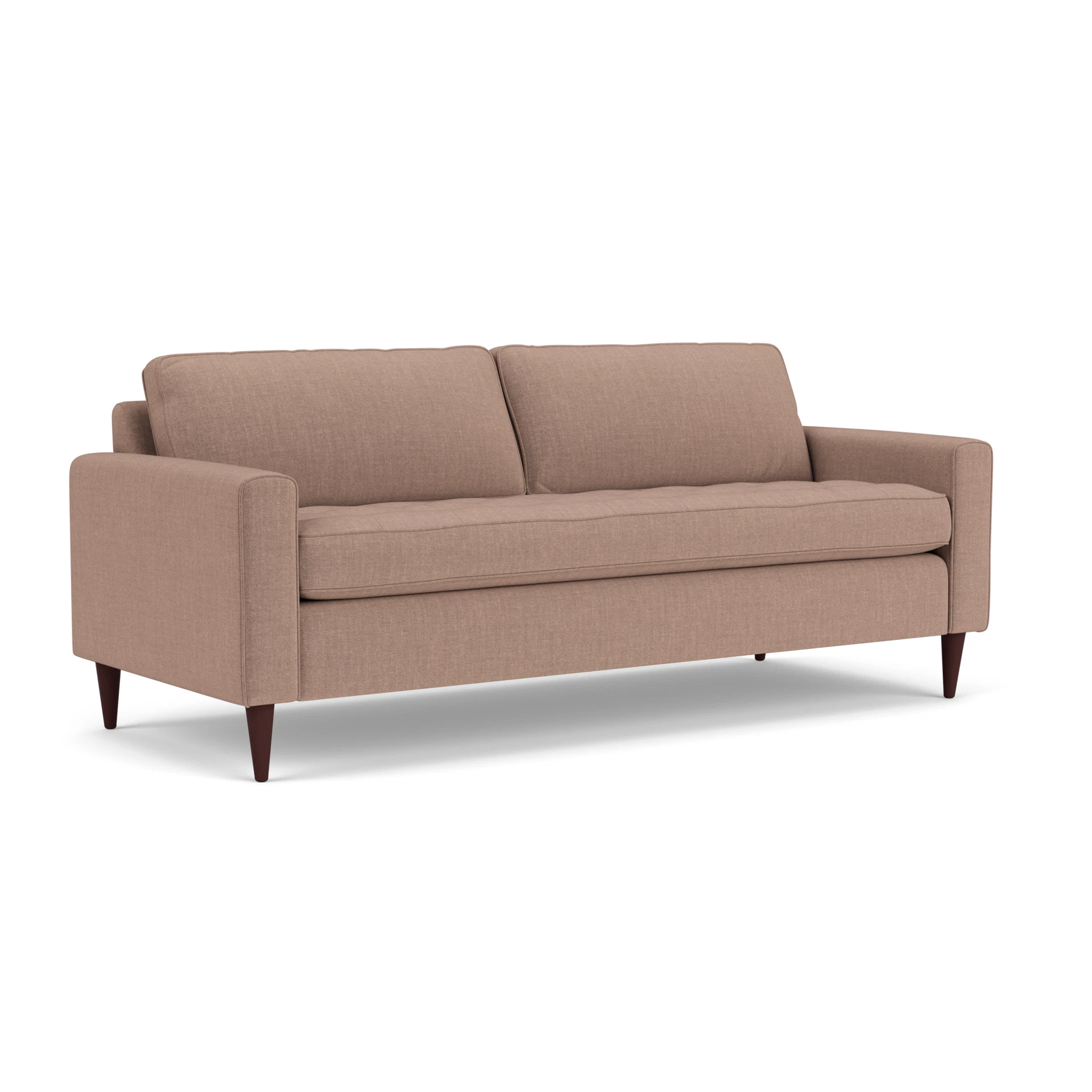 Saxon 4 Seater Sofa in Eco Chenille - Dusky Rose with Light legs