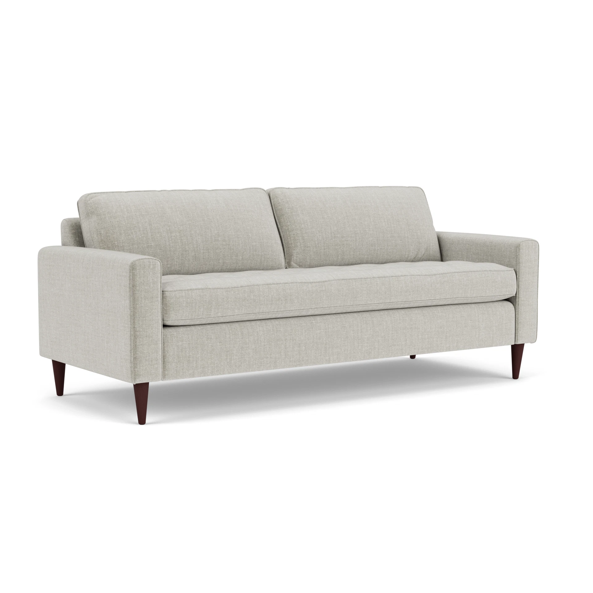Saxon 4 Seater Sofa in Eco Chenille - Grey Mist with Light legs