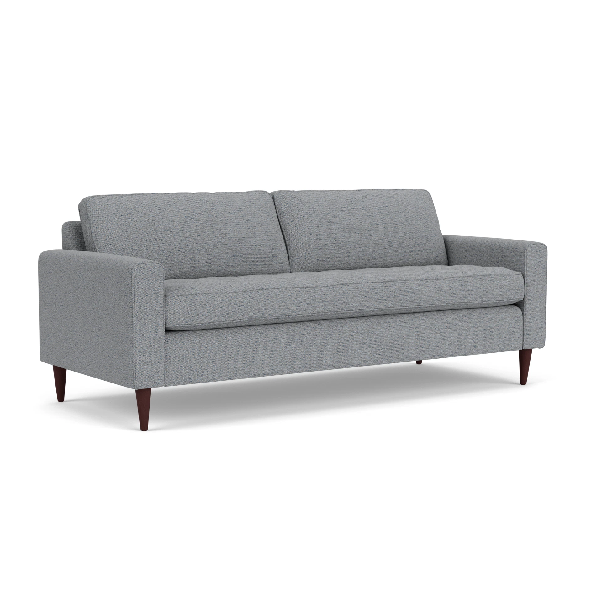 Saxon 4 Seater Sofa in House Weave - Blue Marl with Light legs
