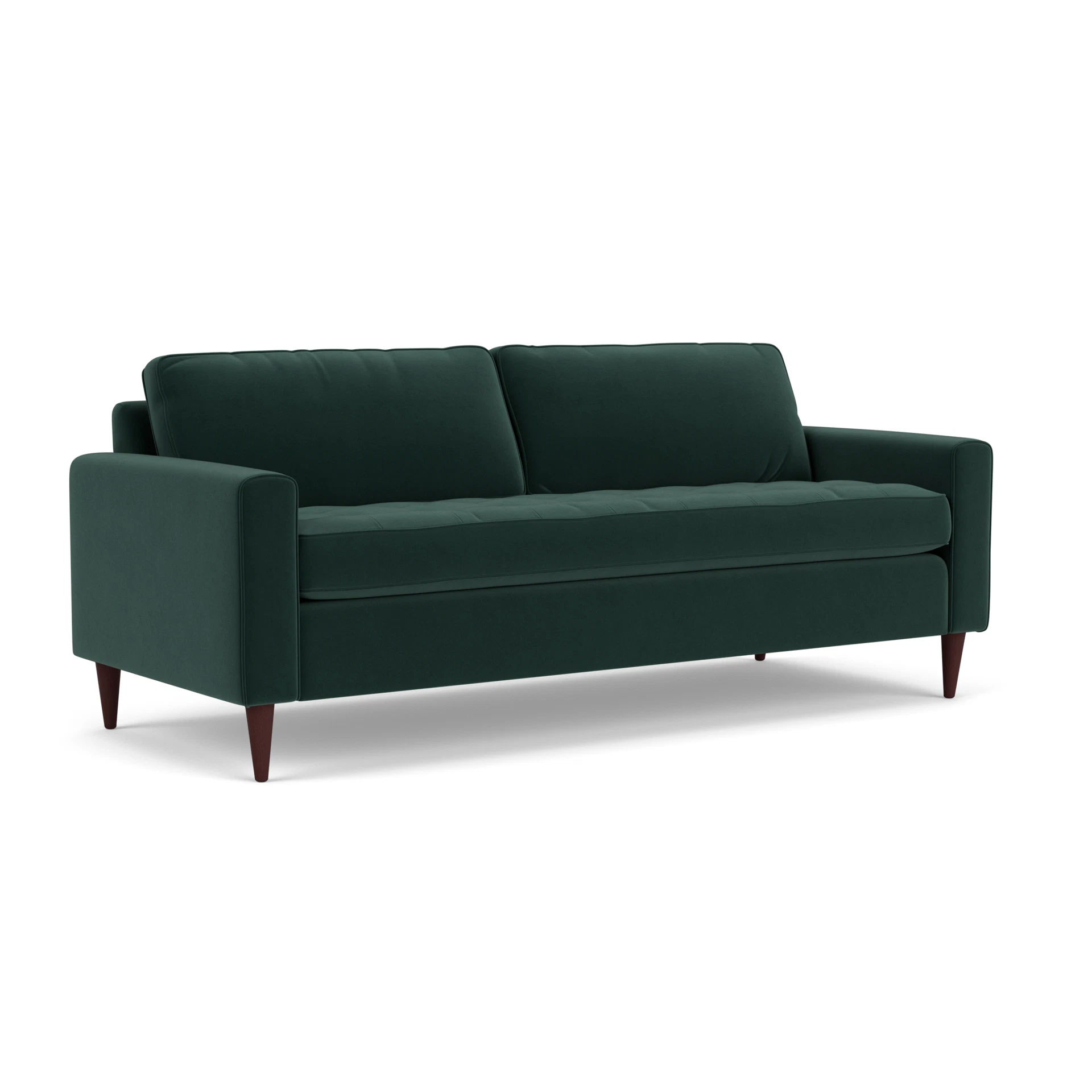 Saxon 4 Seater Sofa in Matt Velvet - Lake with Light legs