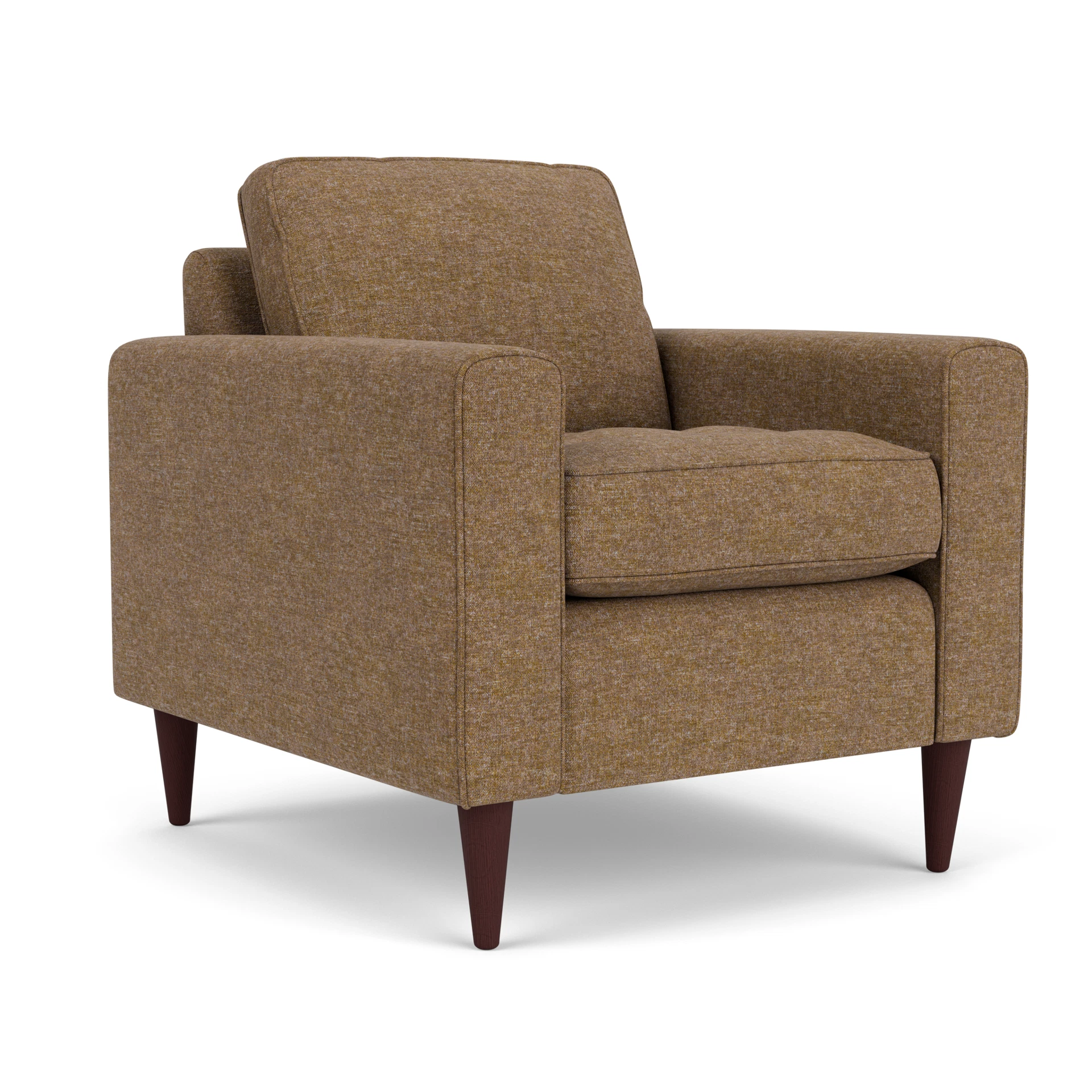Saxon Armchair in Aquaclean Oxford - Spice with Light legs