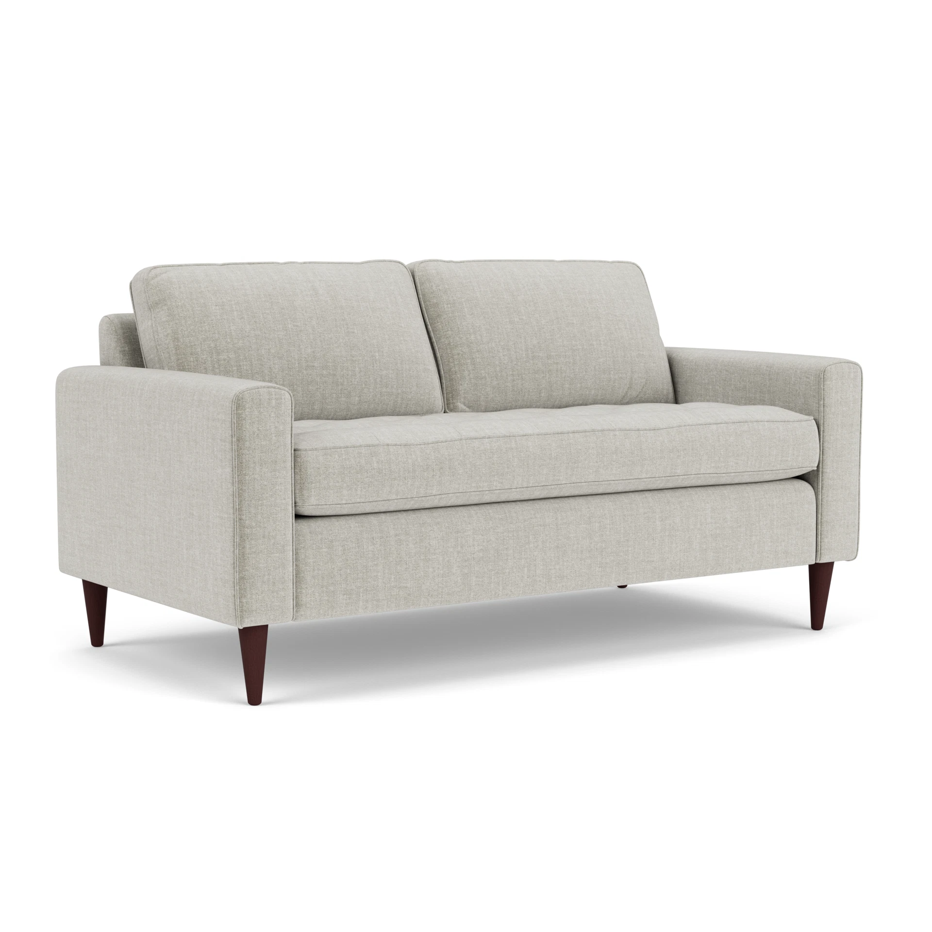 Saxon Large 2 Seater Sofa in Eco Chenille - Grey Mist with Light legs
