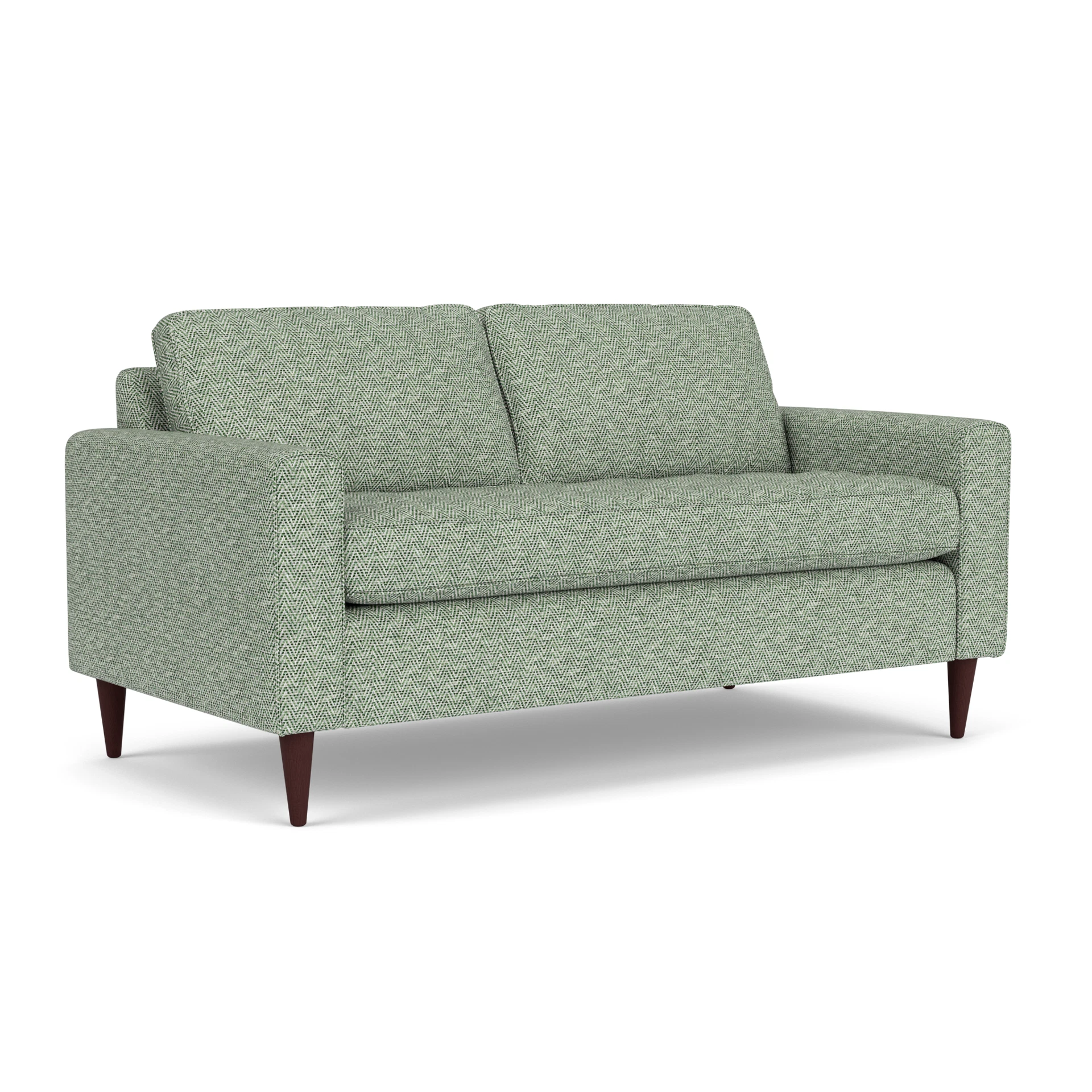 Saxon Large 2 Seater Sofa in Herringbone Weave - Lake with Light legs