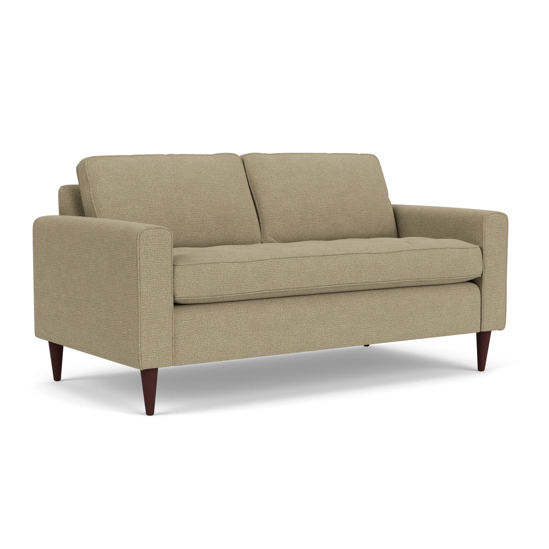 Saxon Large 2 Seater Sofa in House Weave - Green Marl with Light legs