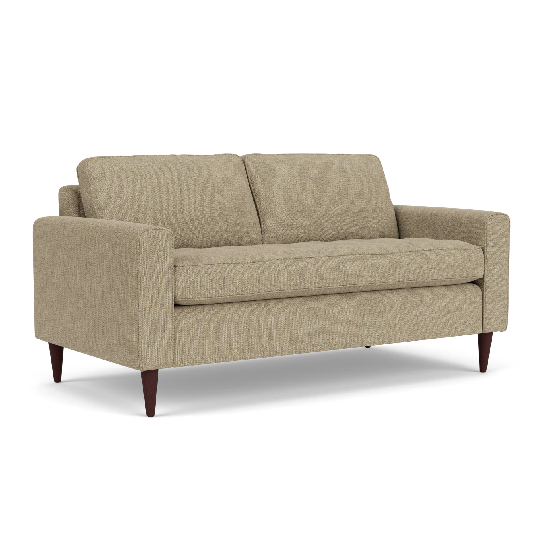 Saxon Large 2 Seater Sofa in Rustic Weave - Apple with Light legs