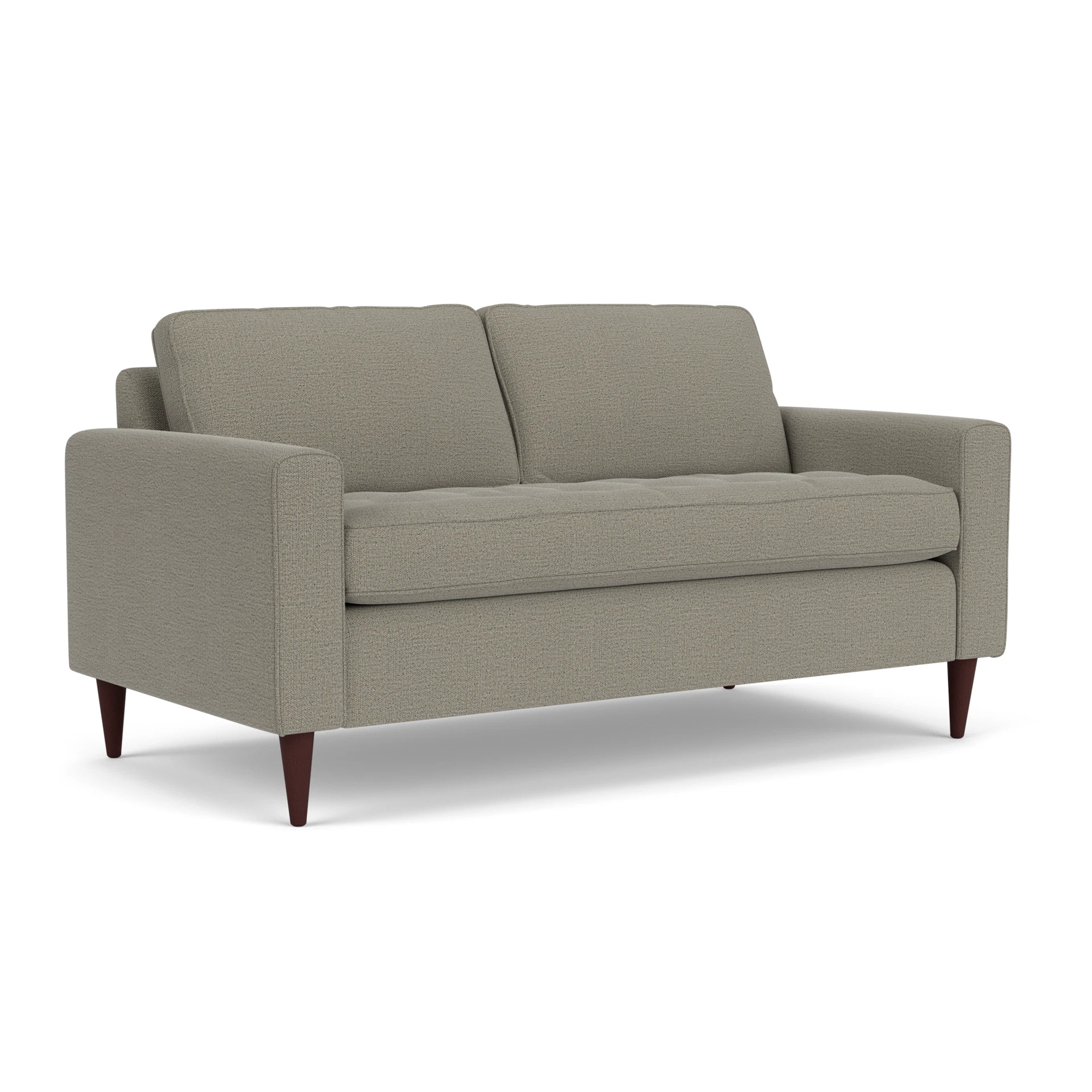 Saxon Large 2 Seater Sofa in Rustic Weave - Flax with Light legs