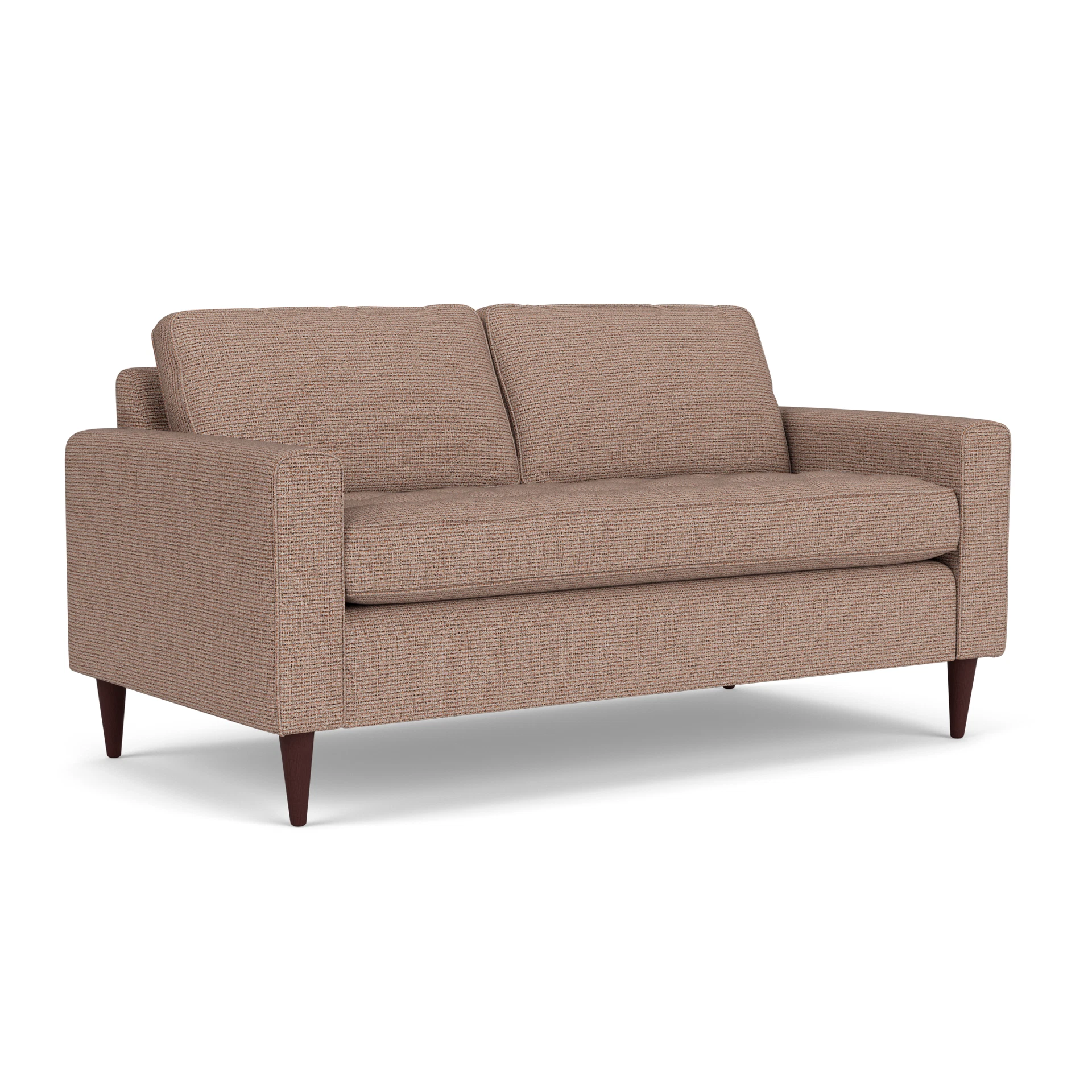 Saxon Large 2 Seater Sofa in Textured Weave - Autumn Mix with Light legs