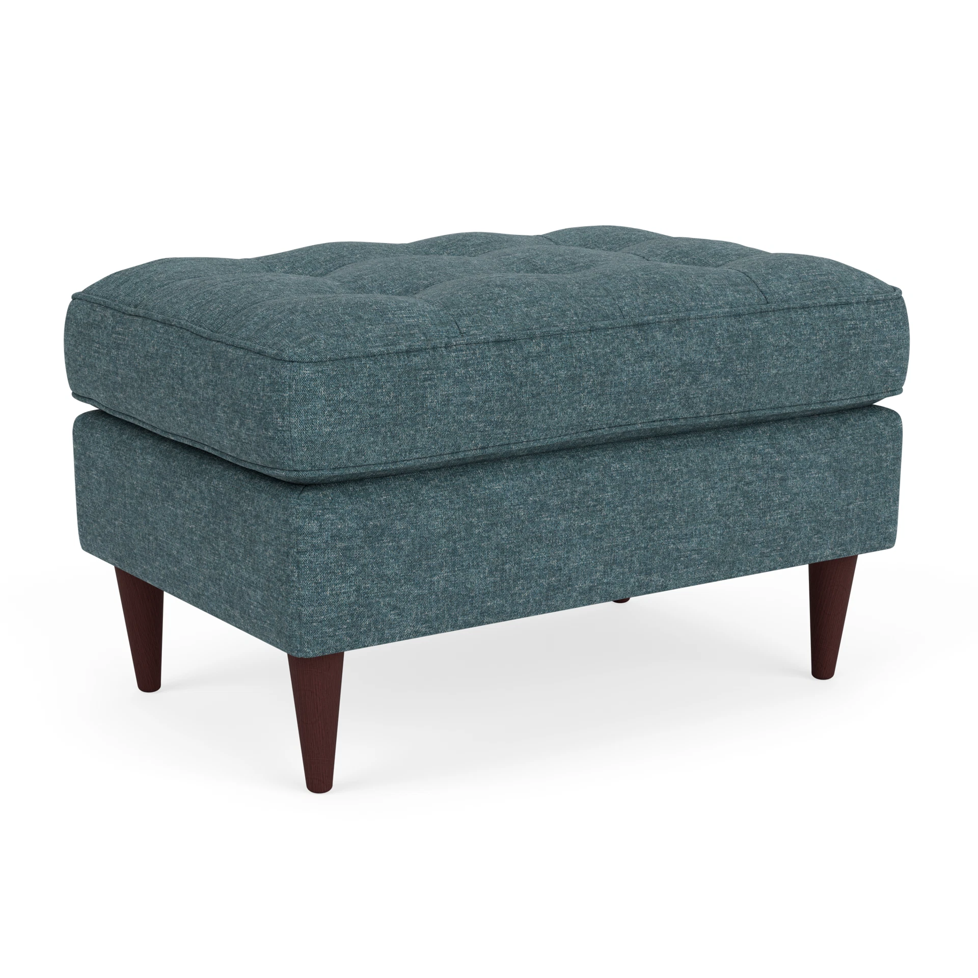 Saxon Small Foot Stool in Aquaclean Oxford - Lake Marl with Light legs