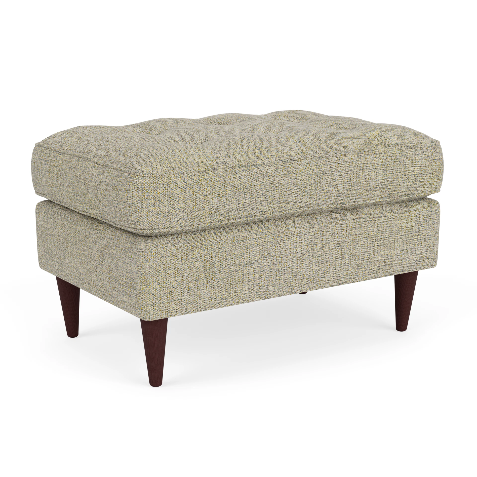 Saxon Small Foot Stool in Aquaclean Oxford - Lichen with Light legs
