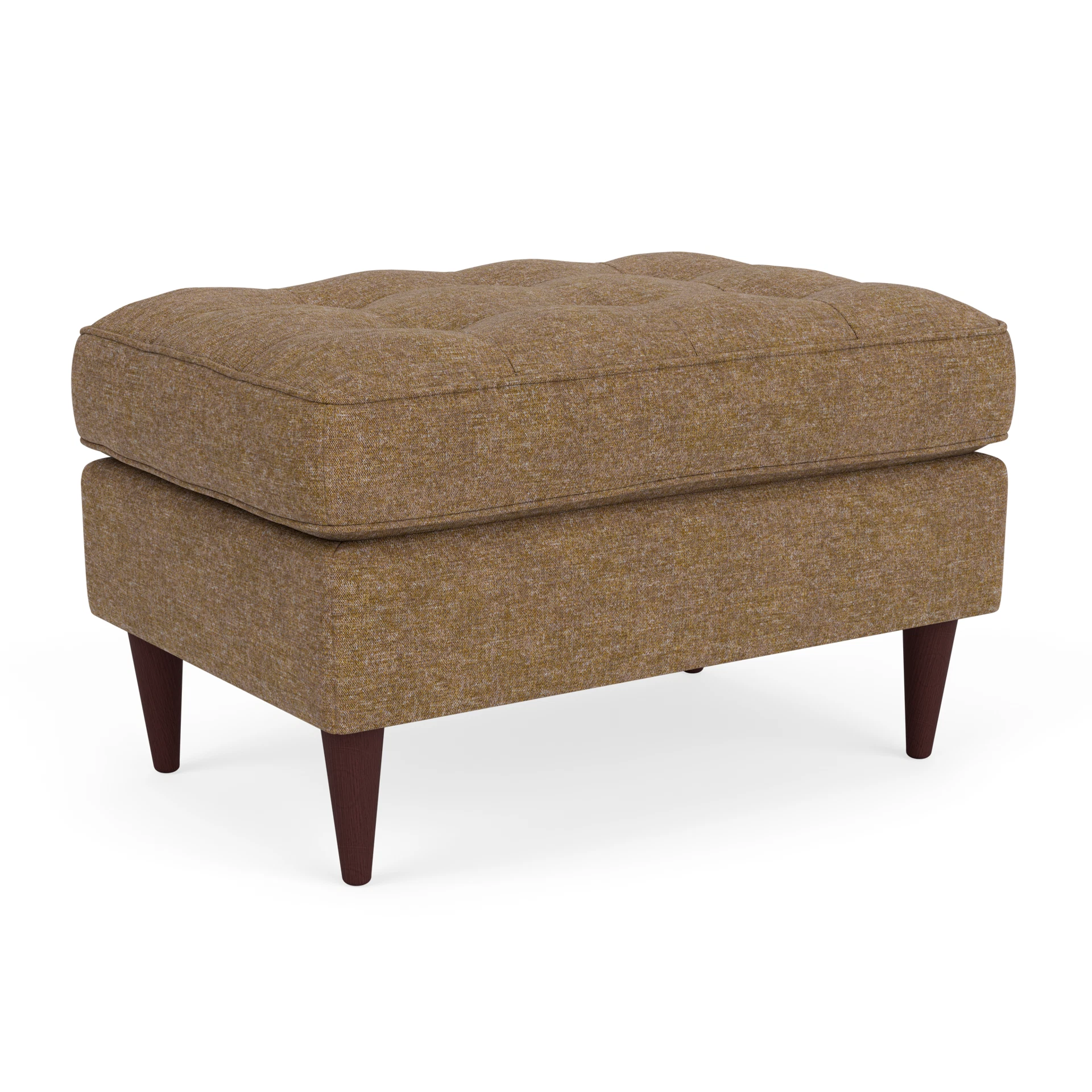 Saxon Small Foot Stool in Aquaclean Oxford - Spice with Light legs