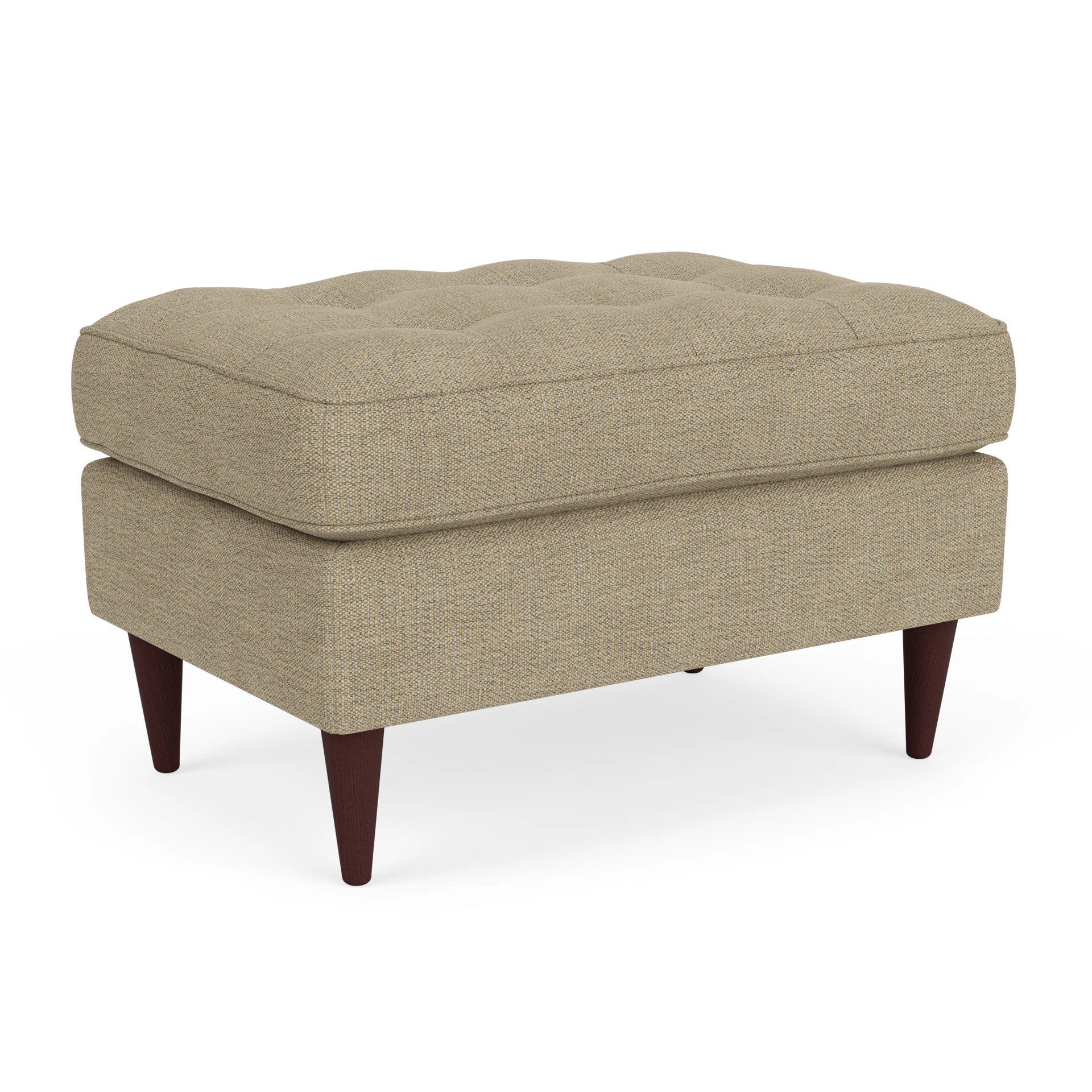 Saxon Small Foot Stool in Rustic Weave - Apple with Light legs