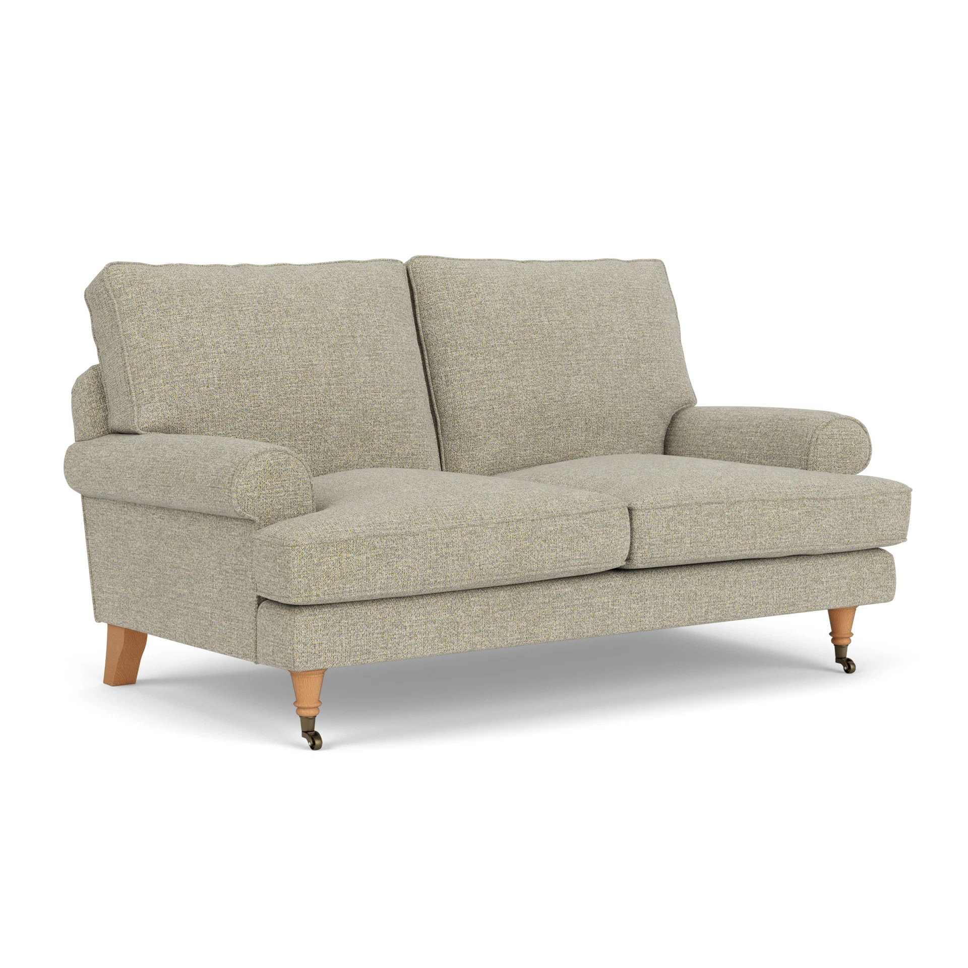 Stewart 2 Seater Sofa in Aquaclean Oxford - Lichen with Light legs