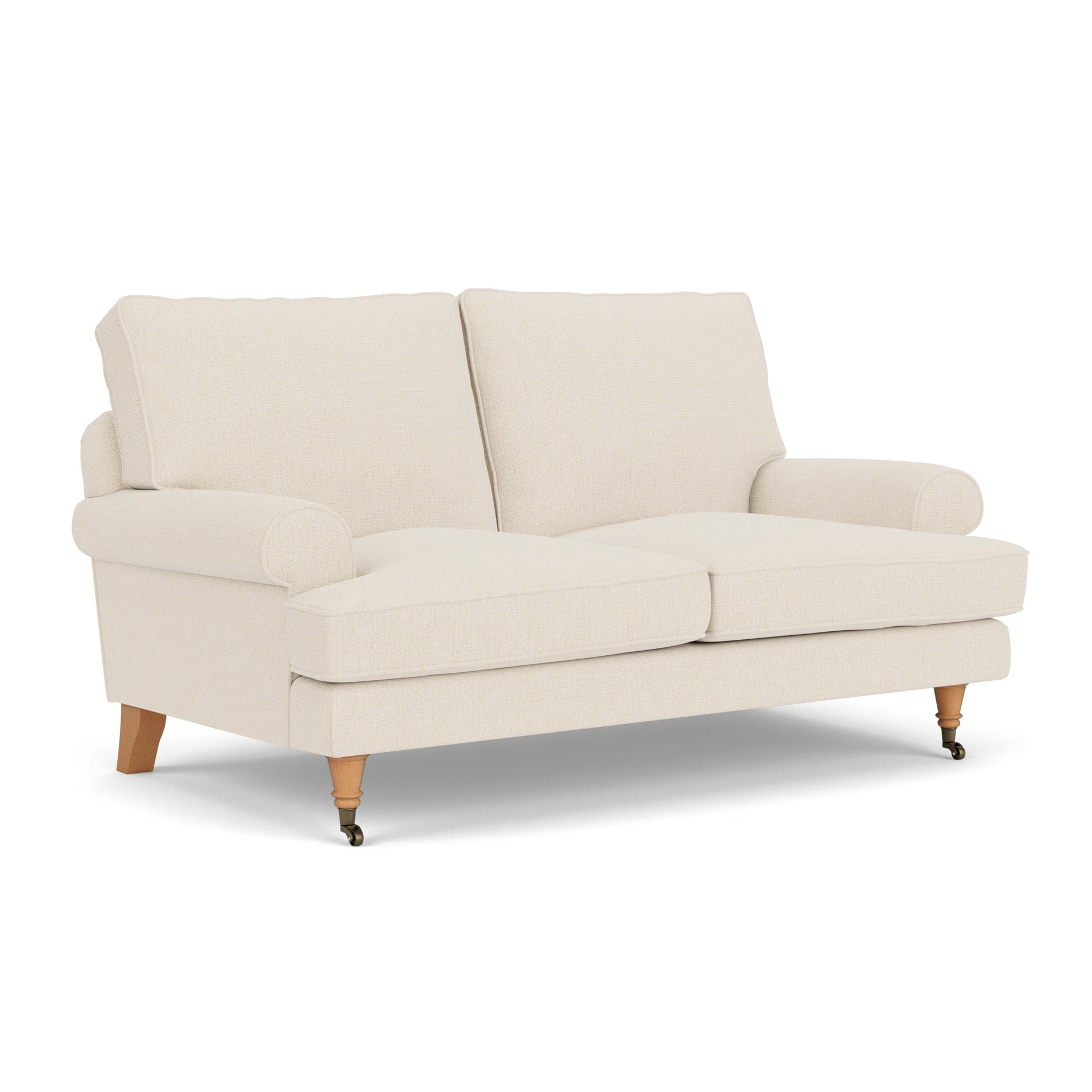 Stewart 2 Seater Sofa in House Weave - Cream with Light legs