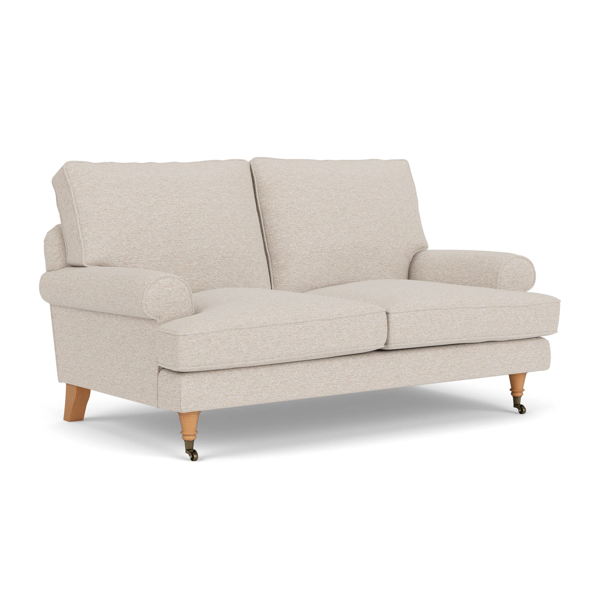 Stewart 2 Seater Sofa in House Weave - Natural with Light legs