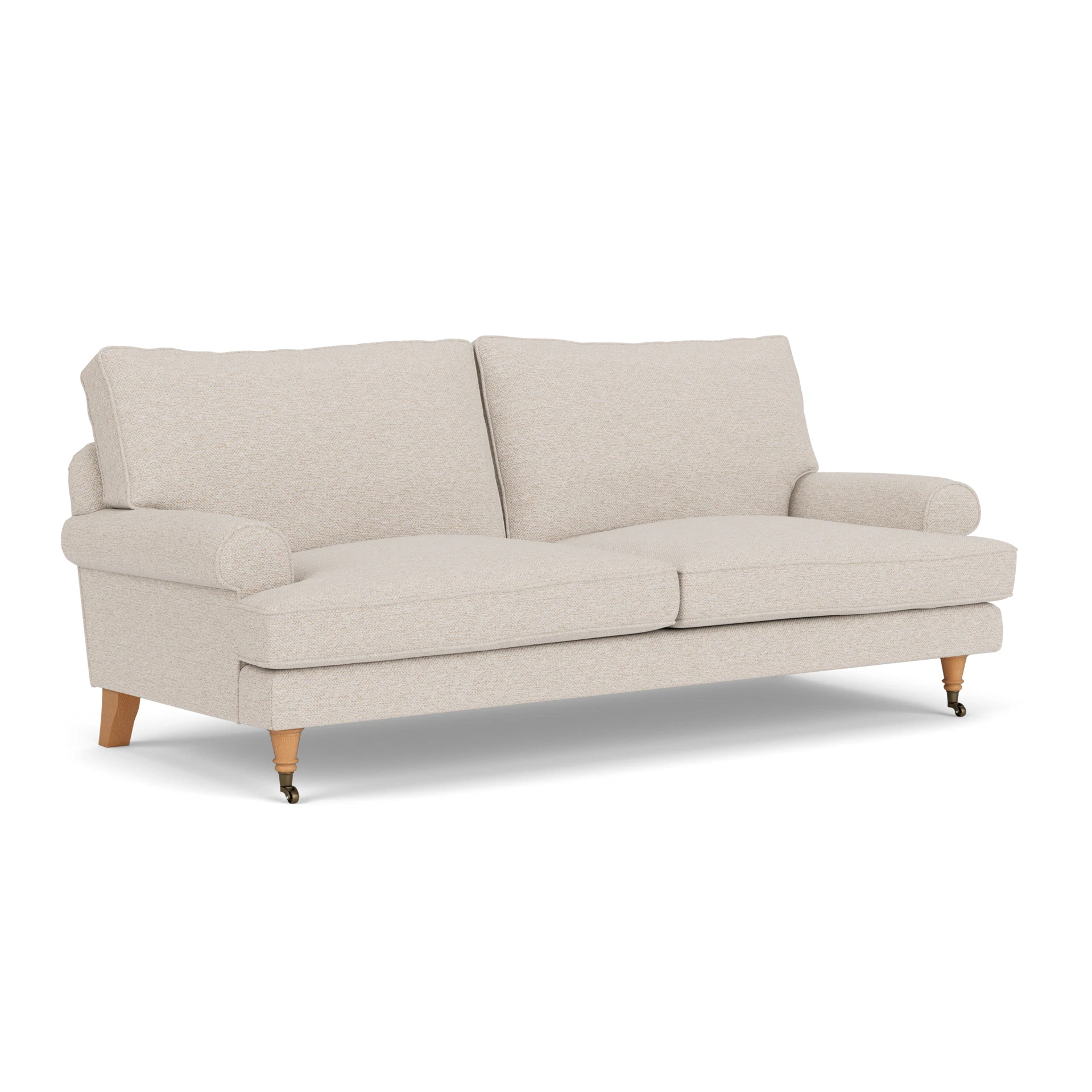 Stewart 3 Seater Sofa in House Weave - Natural with Light legs