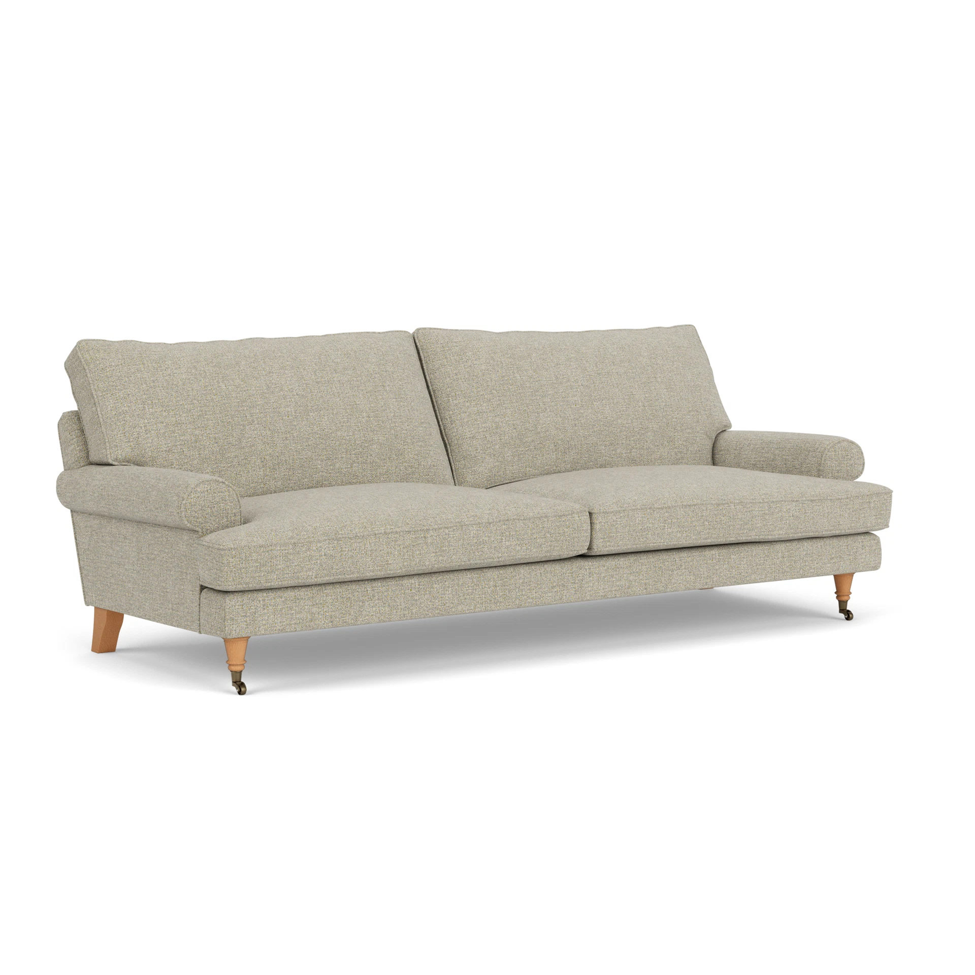 Stewart 4 Seater Sofa in Aquaclean Oxford - Lichen with Light legs