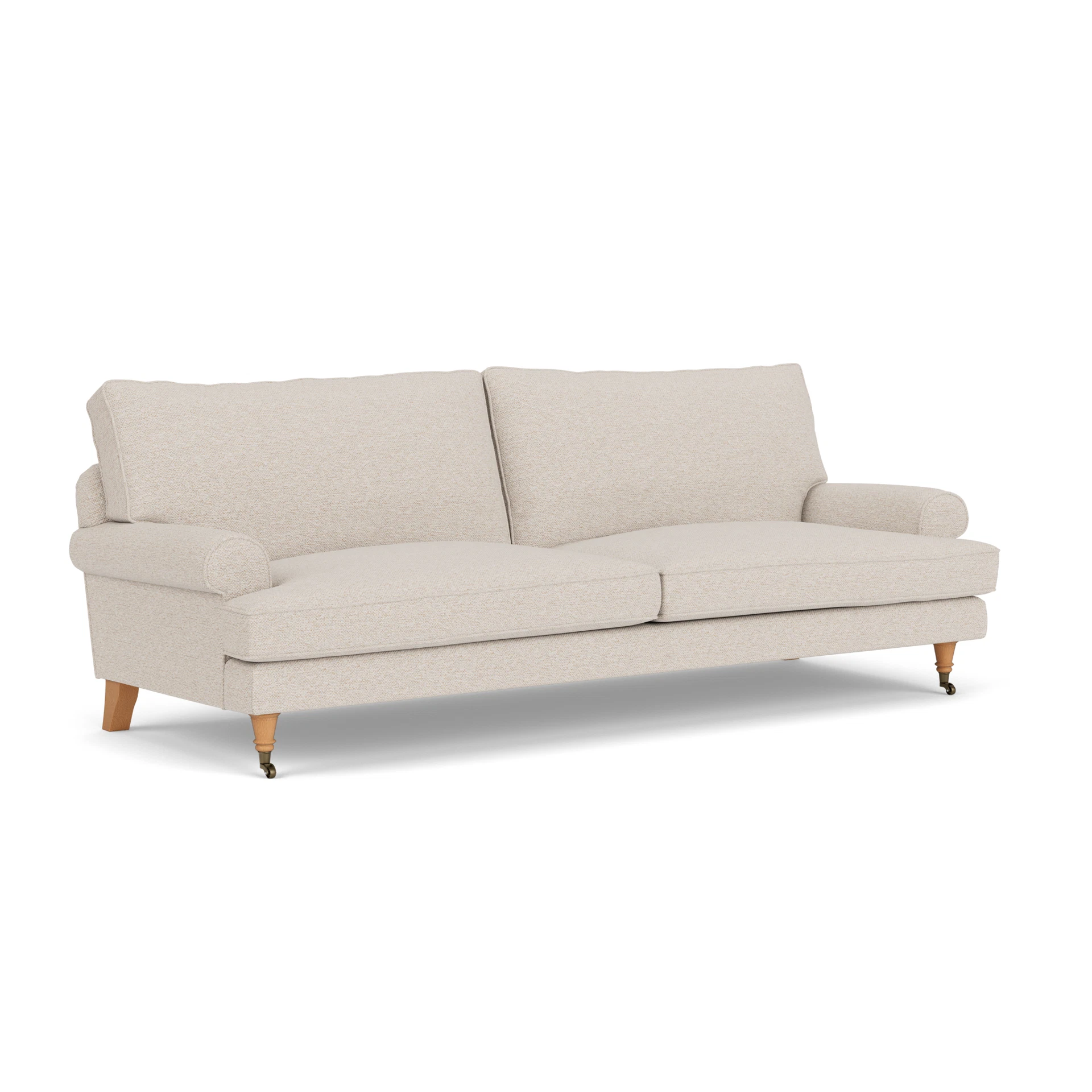 Stewart 4 Seater Sofa in House Weave - Natural with Light legs