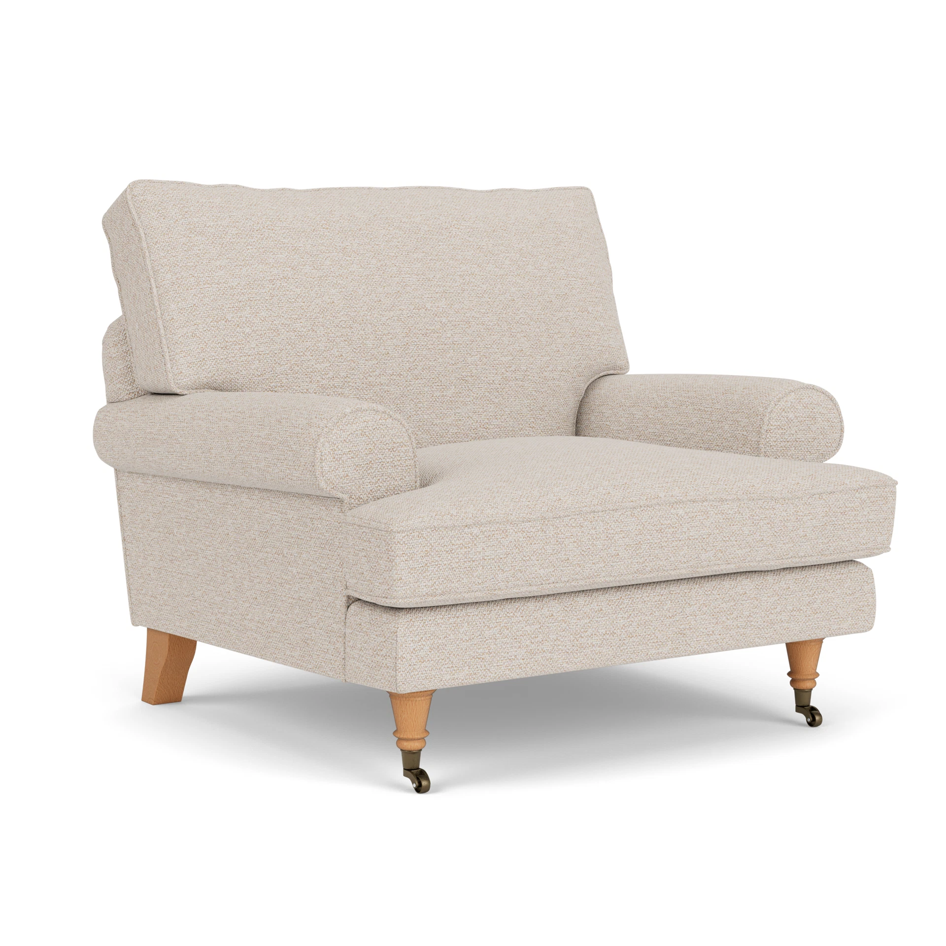 Stewart Armchair in House Weave - Natural with Light legs