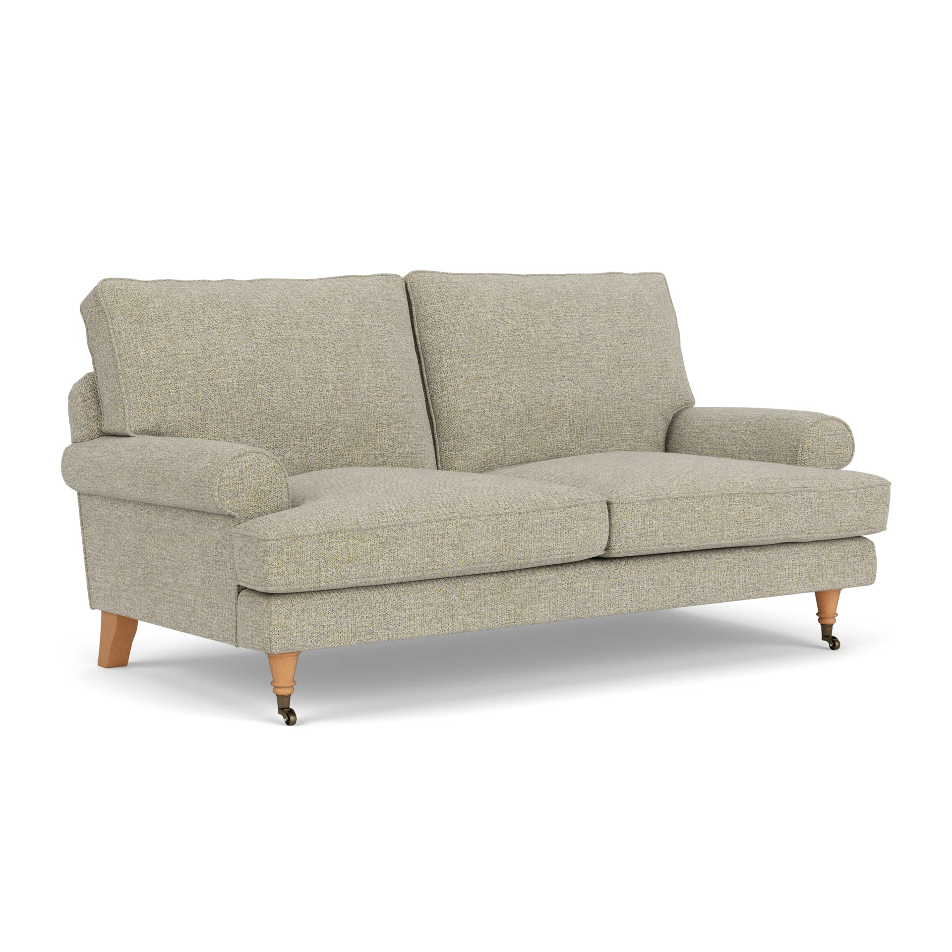 Stewart Large 2 Seater Sofa in Aquaclean Oxford - Lichen with Light legs
