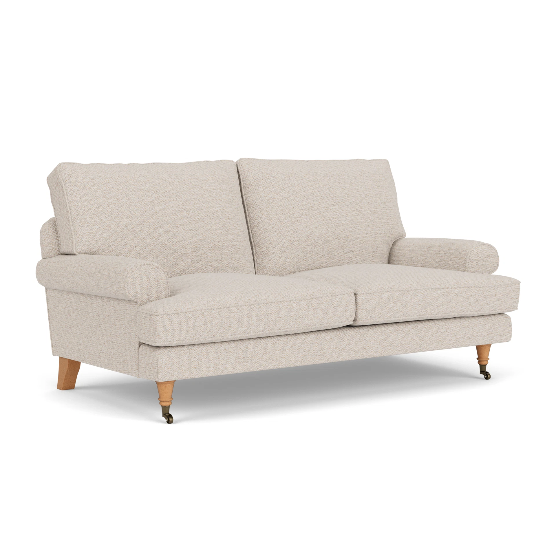 Stewart Large 2 Seater Sofa in House Weave - Natural with Light legs