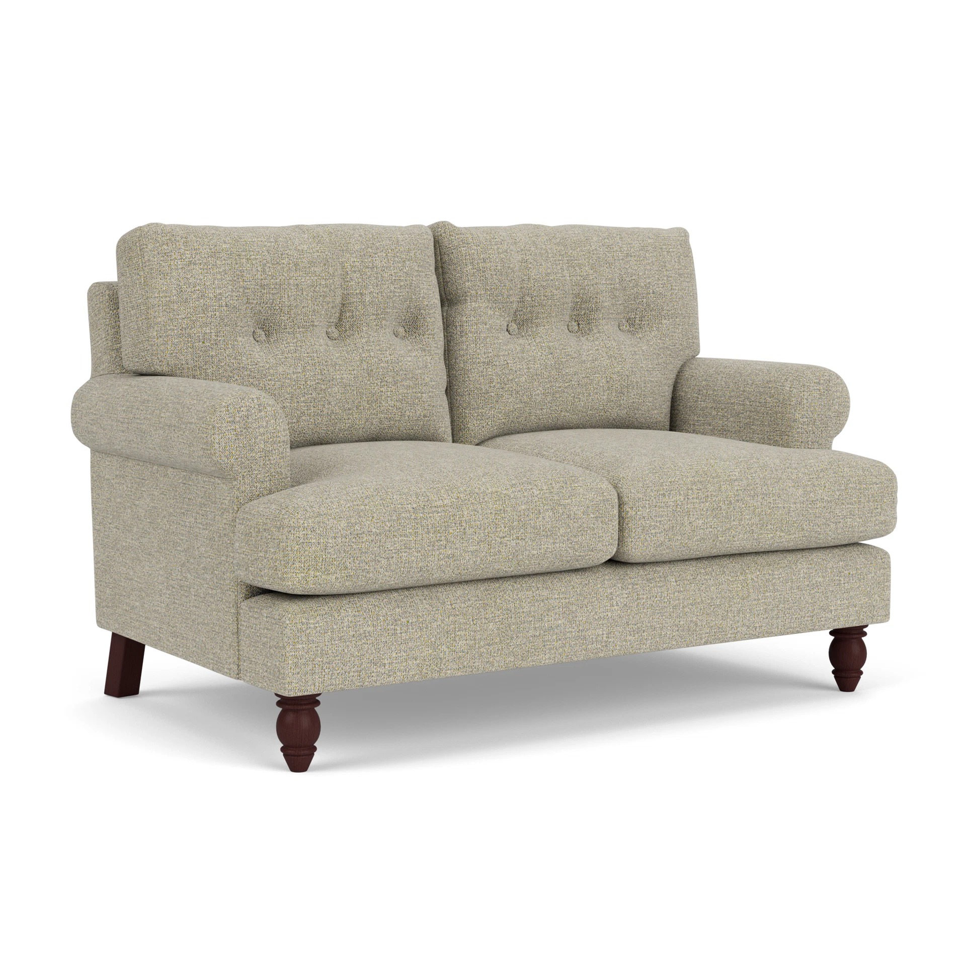 Talbot 2 Seater Sofa in Aquaclean Oxford - Lichen with Light legs