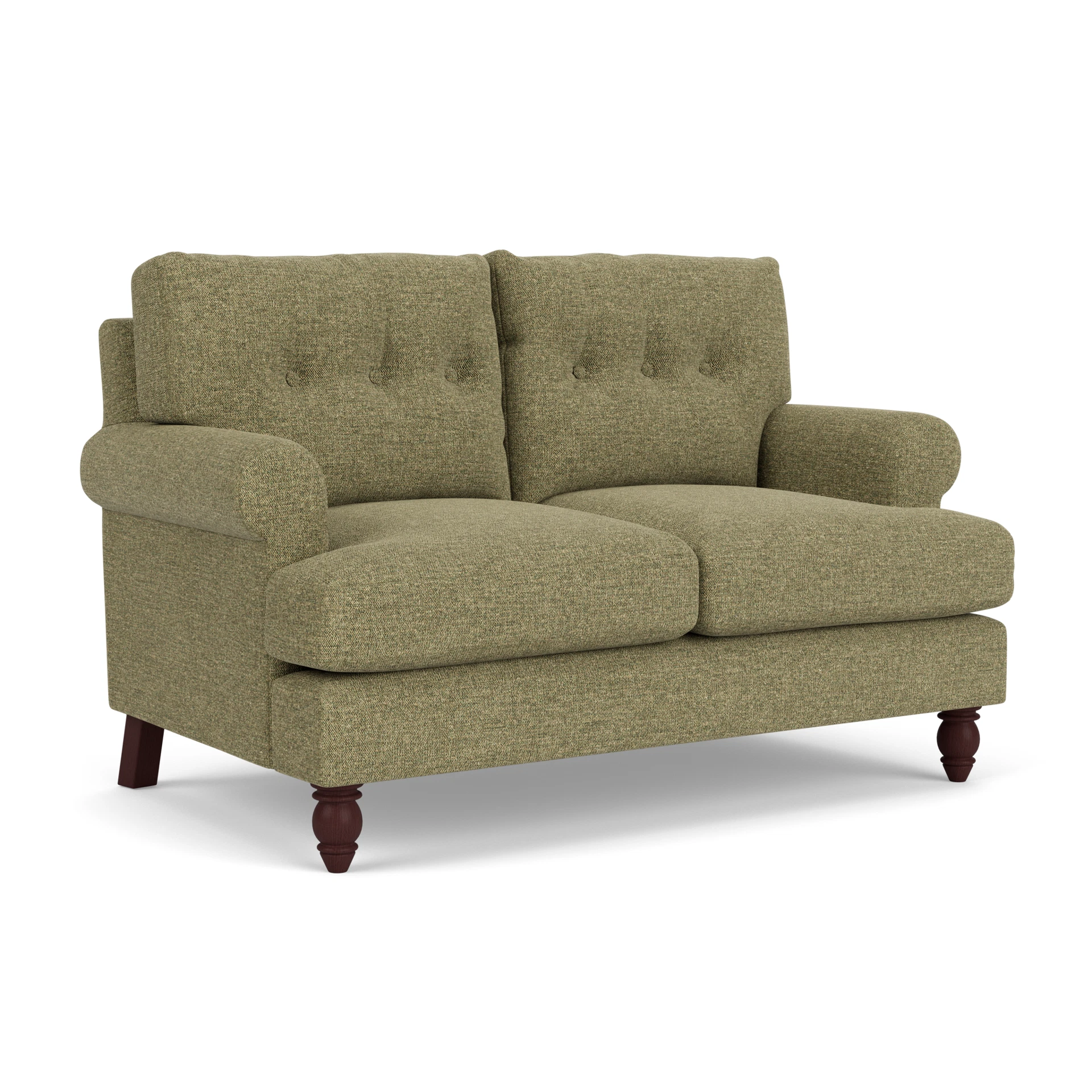 Talbot 2 Seater Sofa in Aquaclean Oxford - Sage with Light legs
