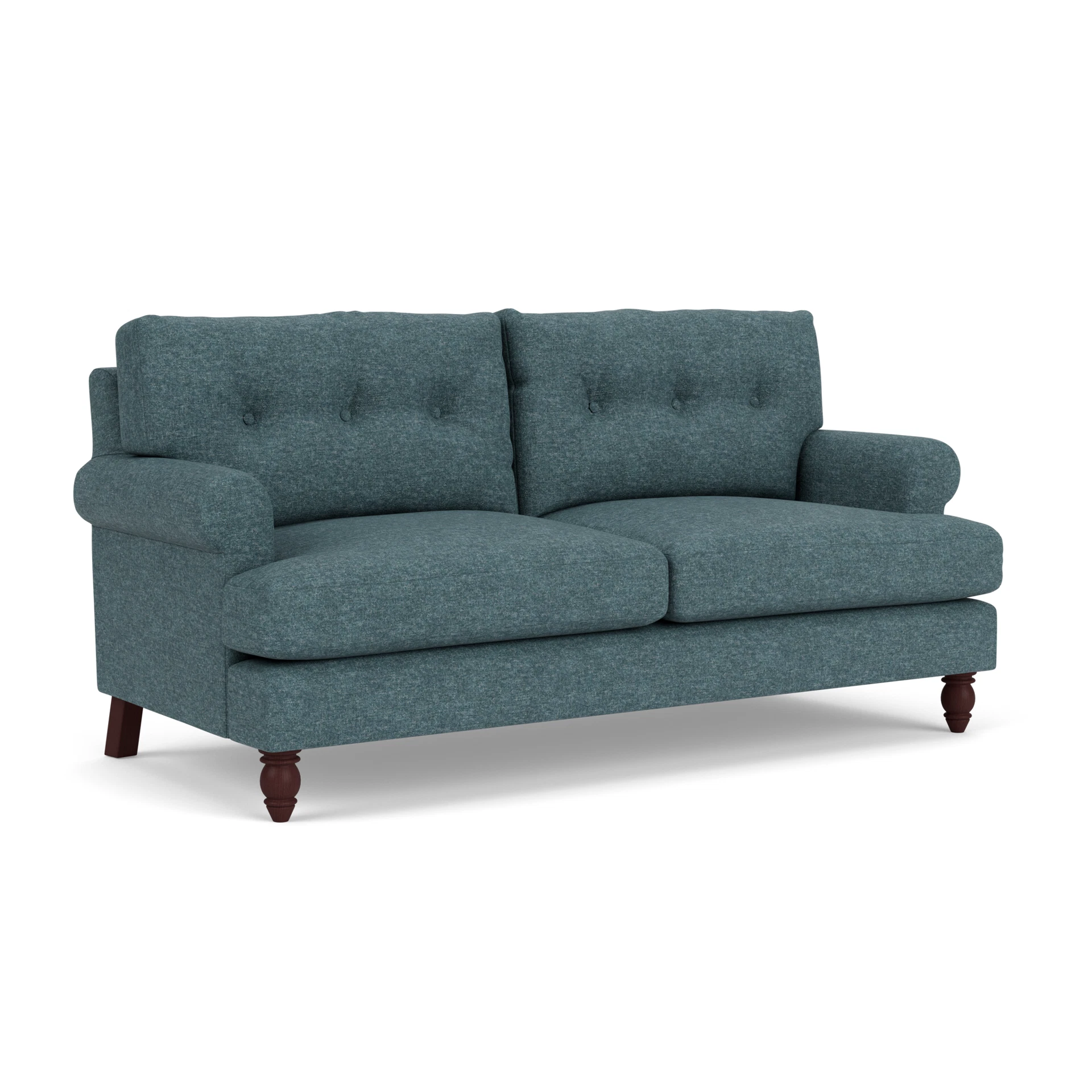Talbot 3 Seater Sofa in Aquaclean Oxford - Lake Marl with Light legs